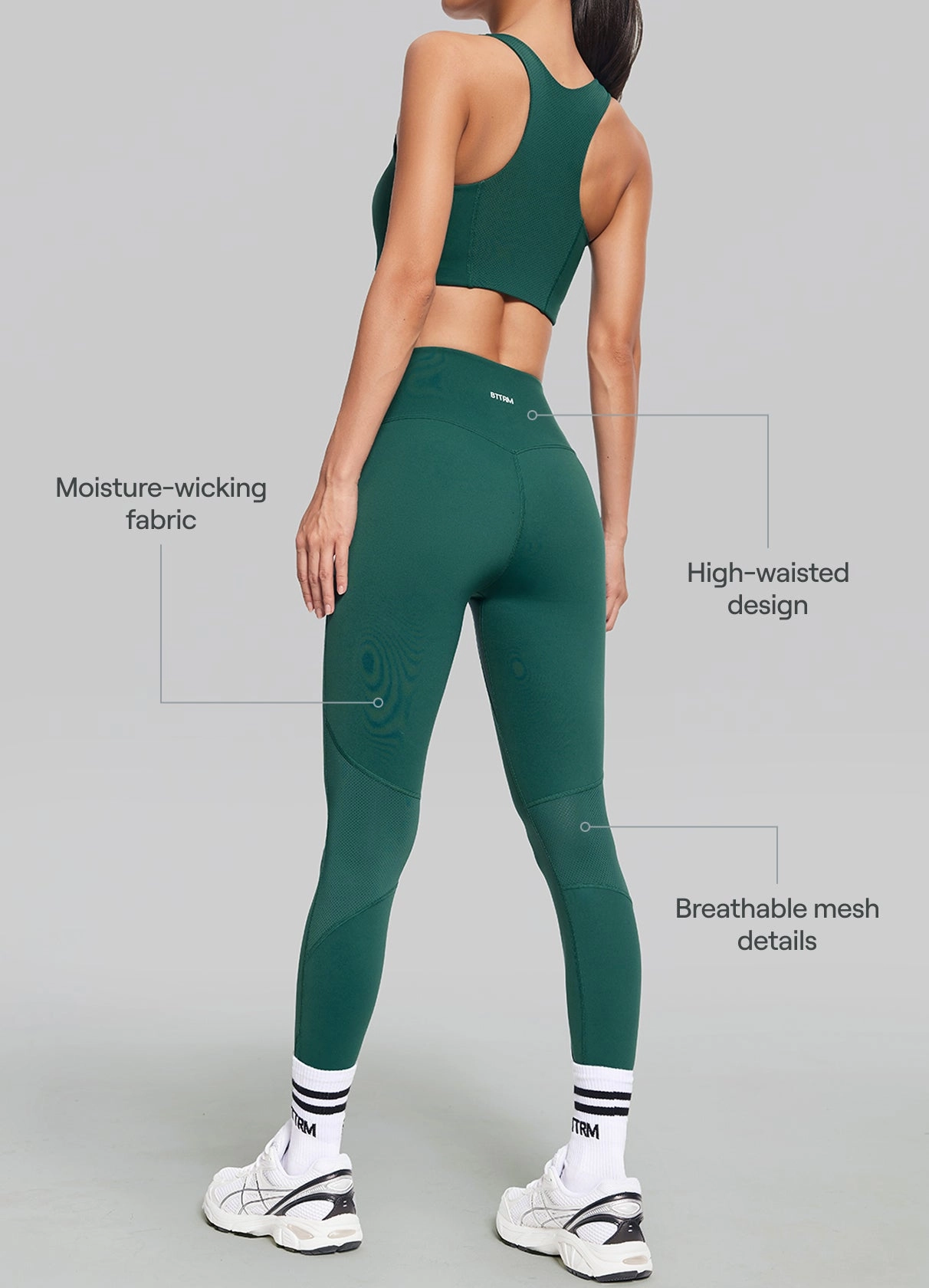 Comfortable Shape Stretch Wear High Impact Mesh Leggings