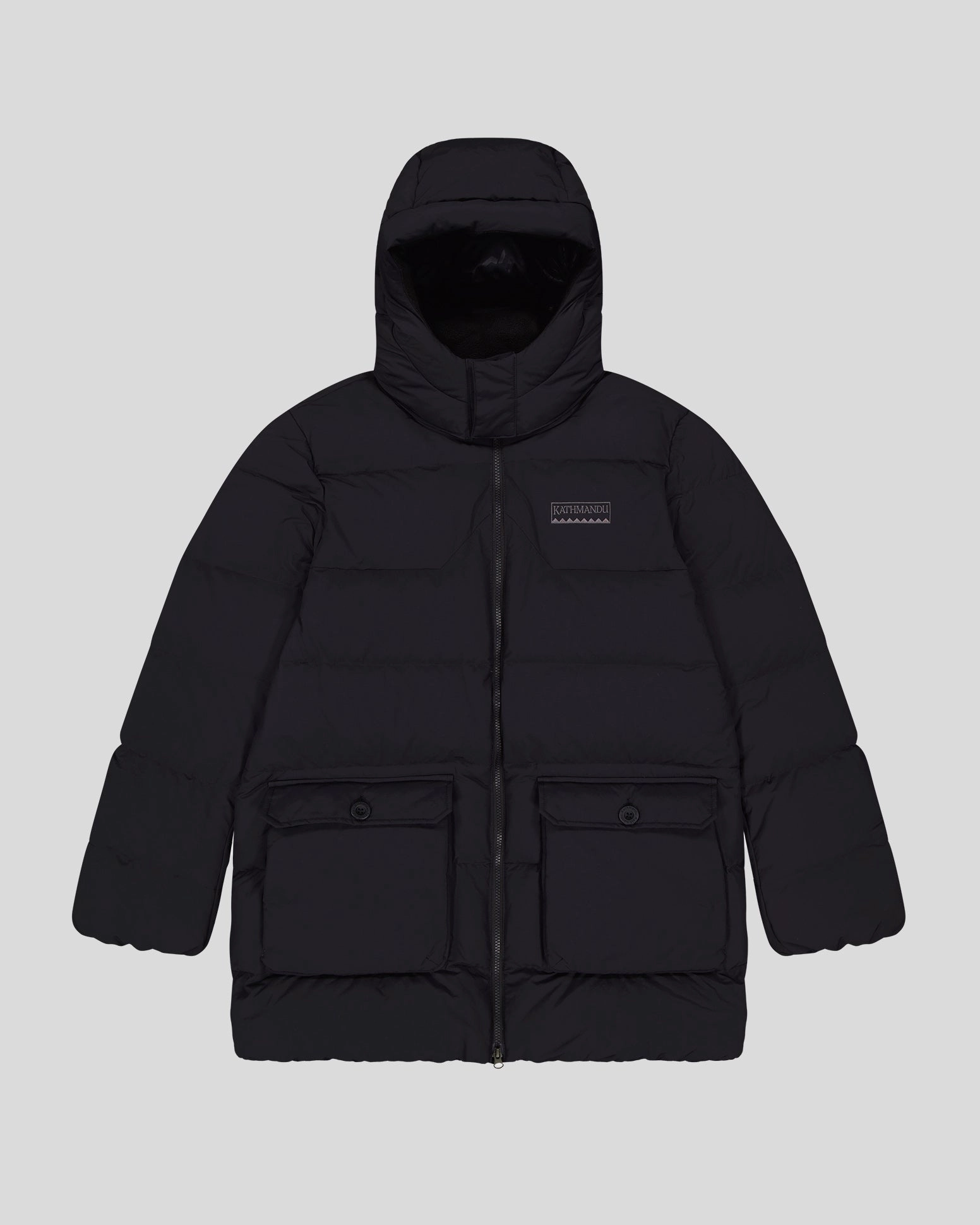 Double Stitch Seams Men's Epiq Down Heritage Parka Jacket - Black Stingray