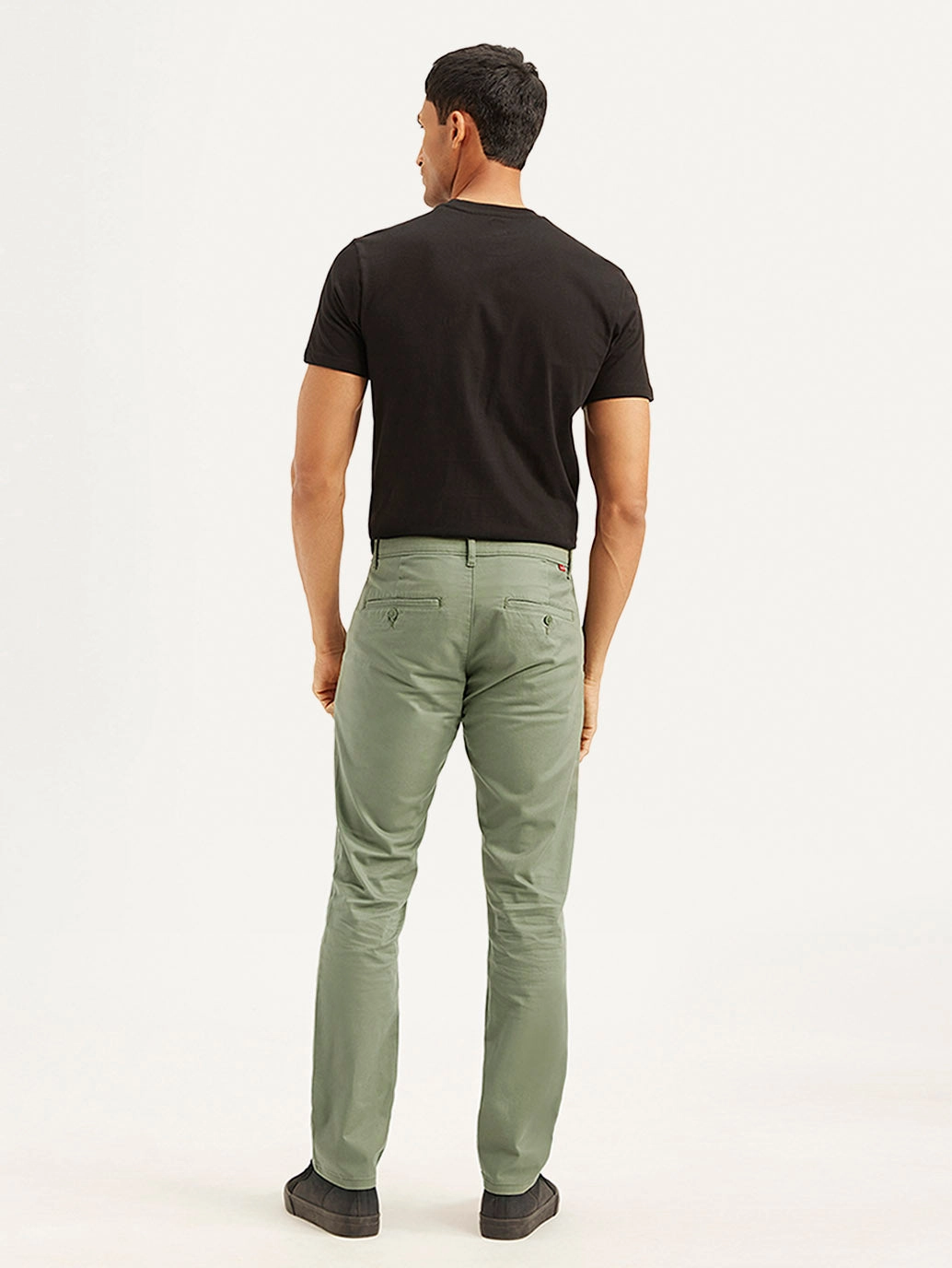 Men's Olive Slim Fit Trousers NonChafingLegs