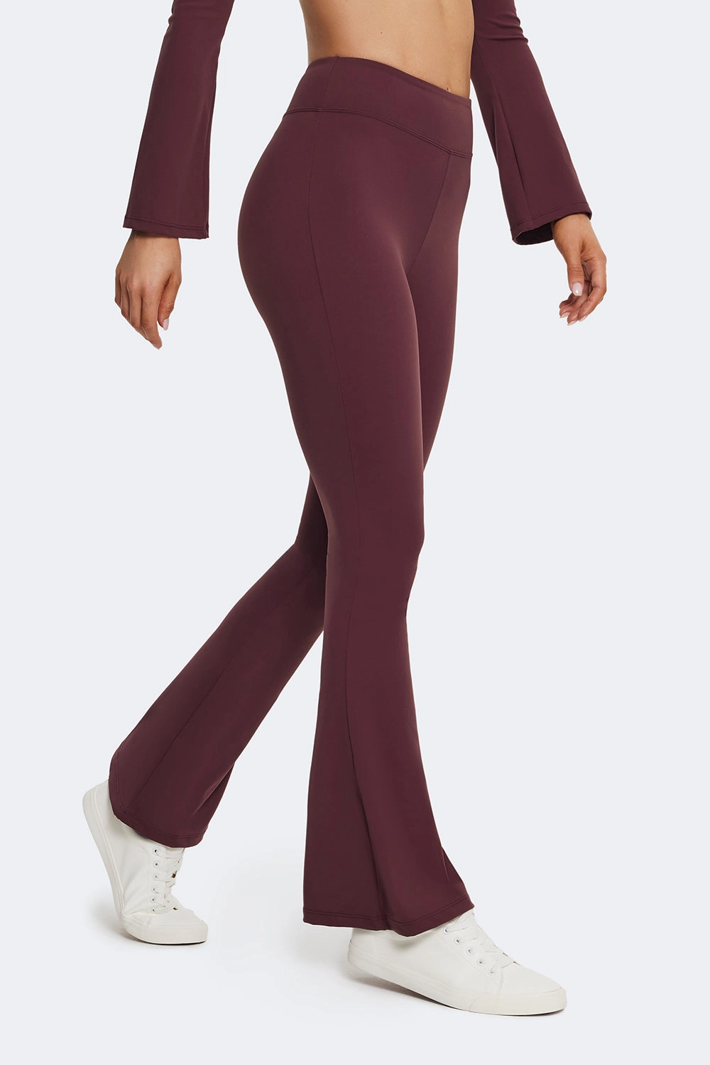 High-Waisted Flared Leggings All Ages Double Layer