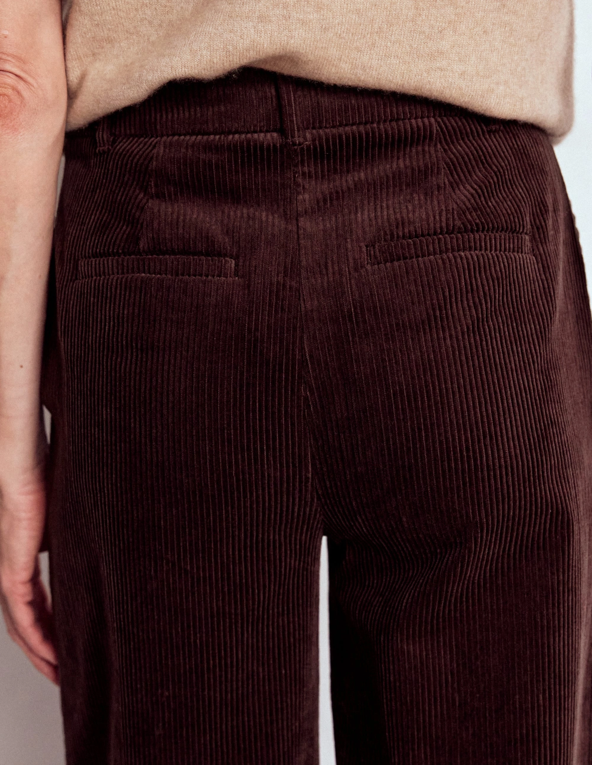 Slim Stretch Belgravia Cord Trousers-Deep Aubergine