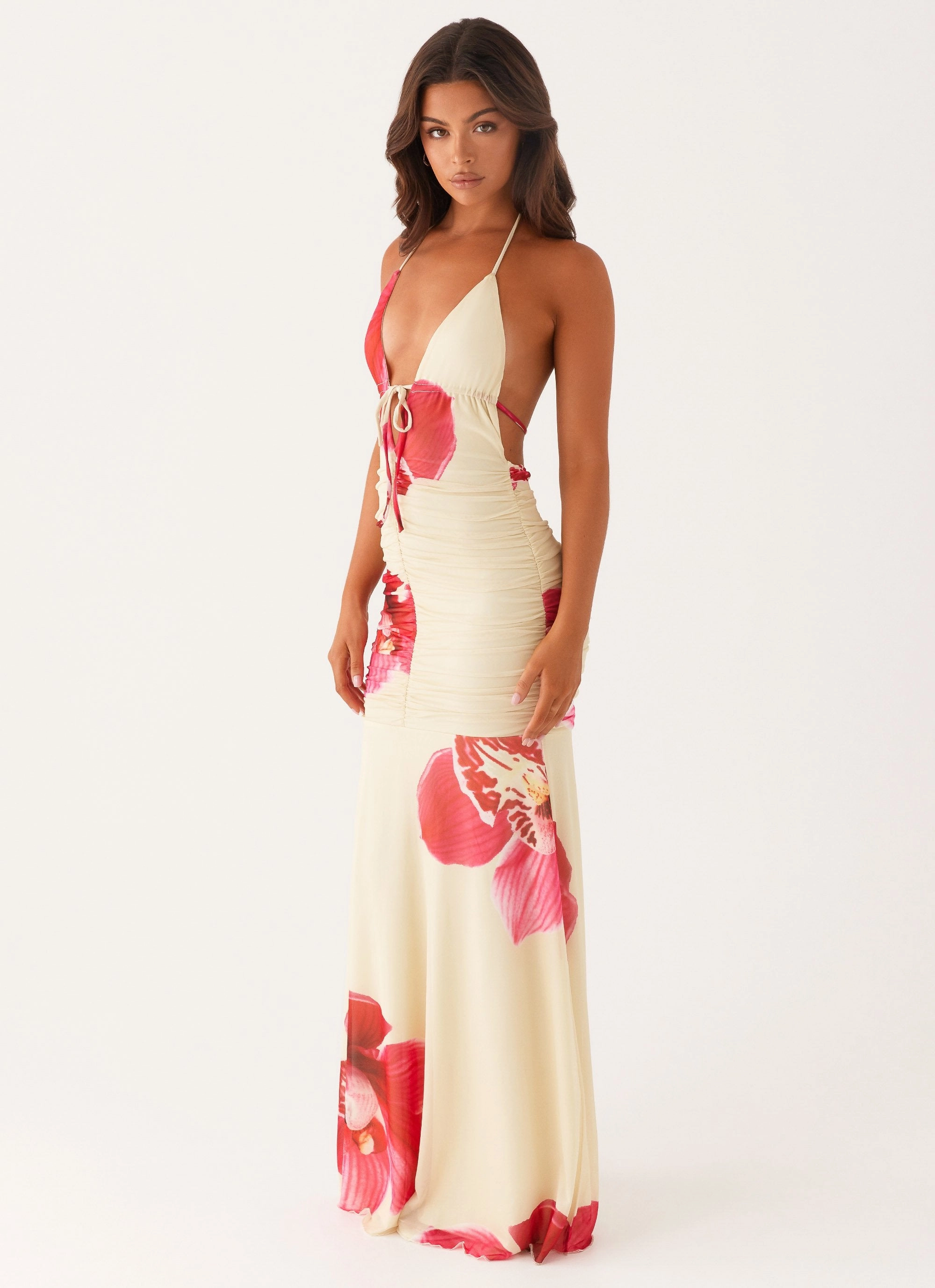 Hollywood Maxi Dress - Orchid Yellow Work Fit Night Mood