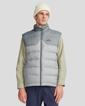 Men's Epiq Down Vest - Moon/Light Moon Timeless Fit Style Minimalist Pocket Layout