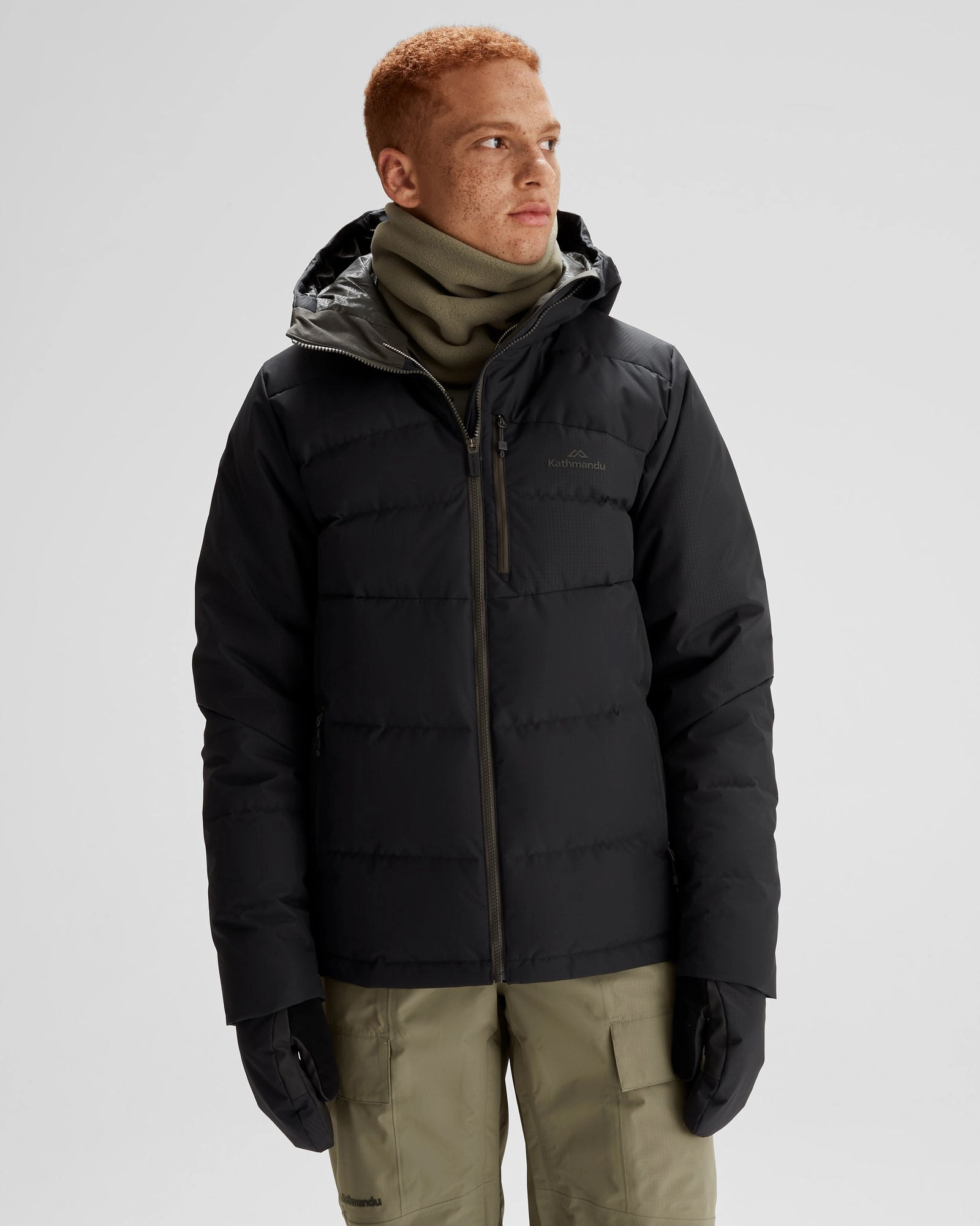 Men's PWDR-Days Down Snow Jacket - Black Stingray Multi Directional Stretch Comfort Focused Design