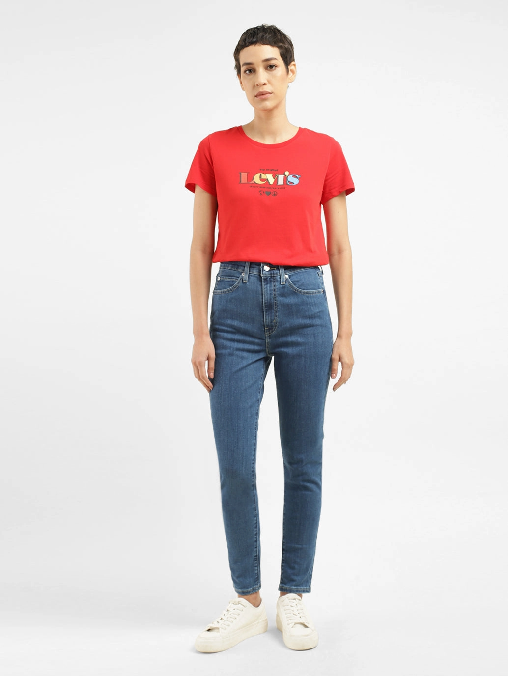 Essential Basics Women's Blue Skinny Fit High Rise Jeans