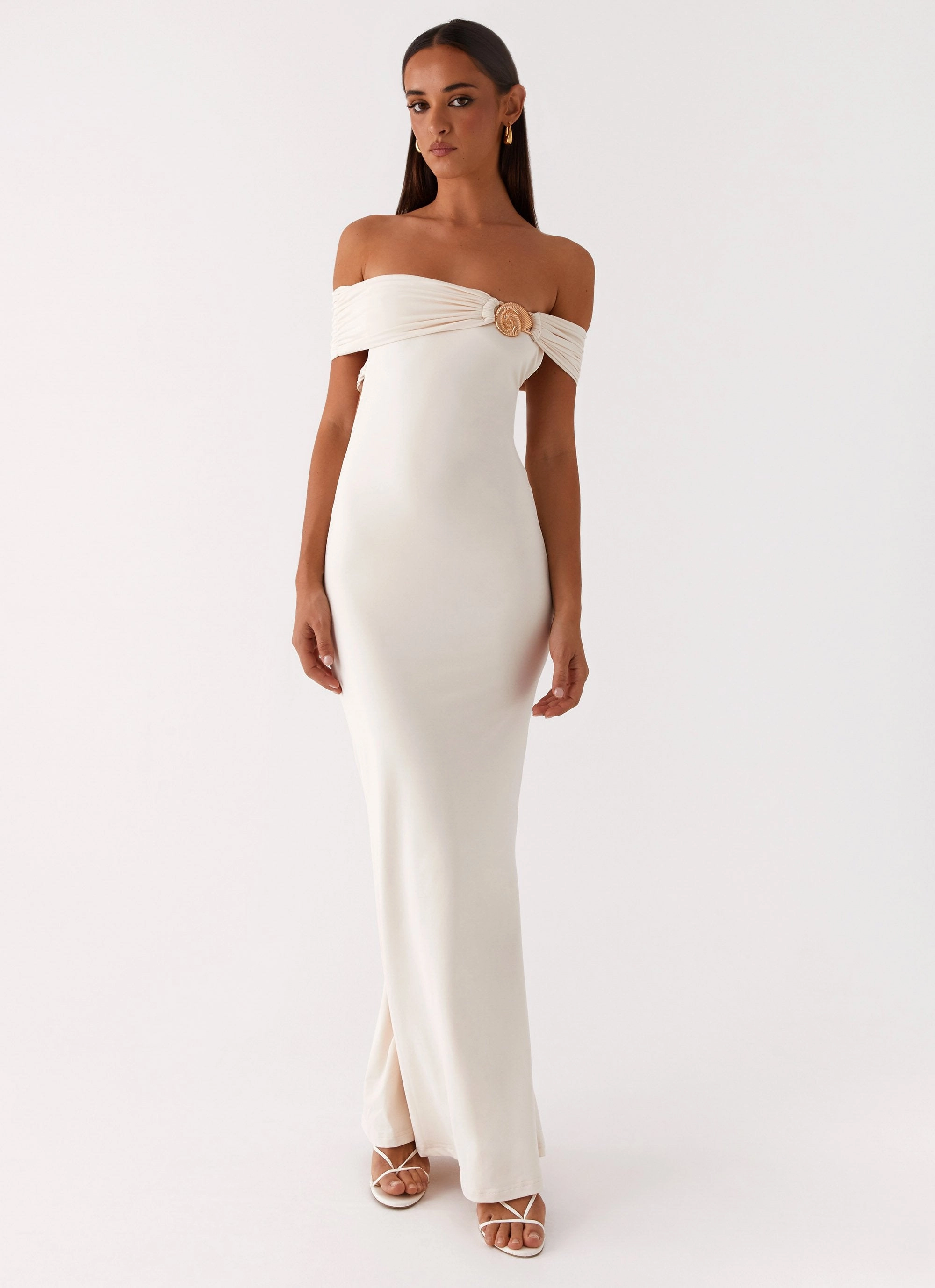 Warm Soft Illusion Maxi Dress - Ivory