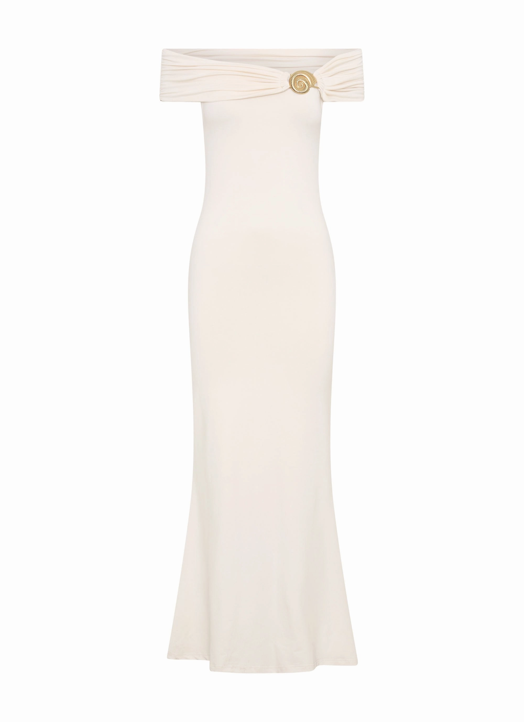 Illusion Maxi Dress - Ivory Poised Vibe