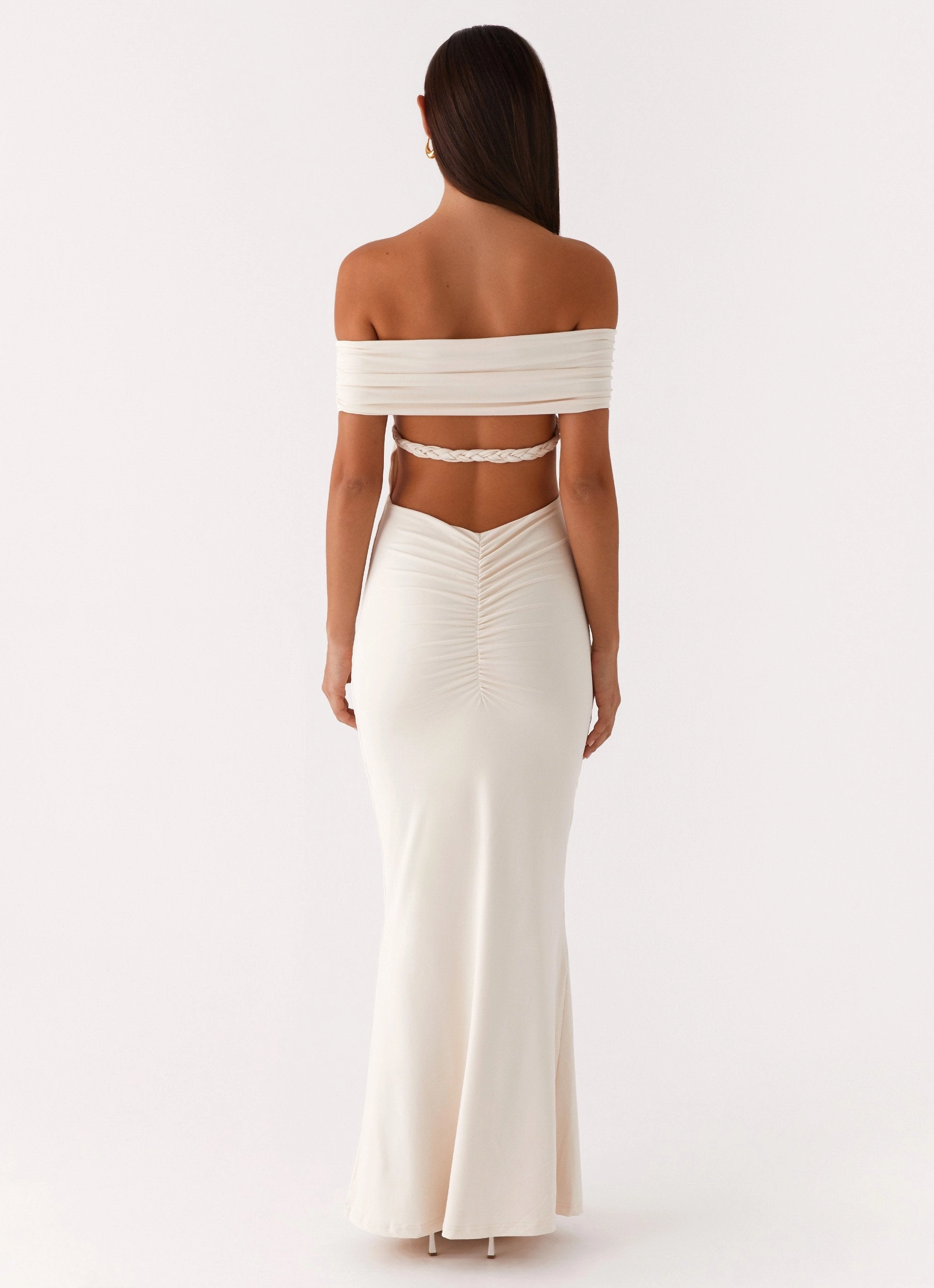 Illusion Maxi Dress - Ivory Slender Look Fit Mood