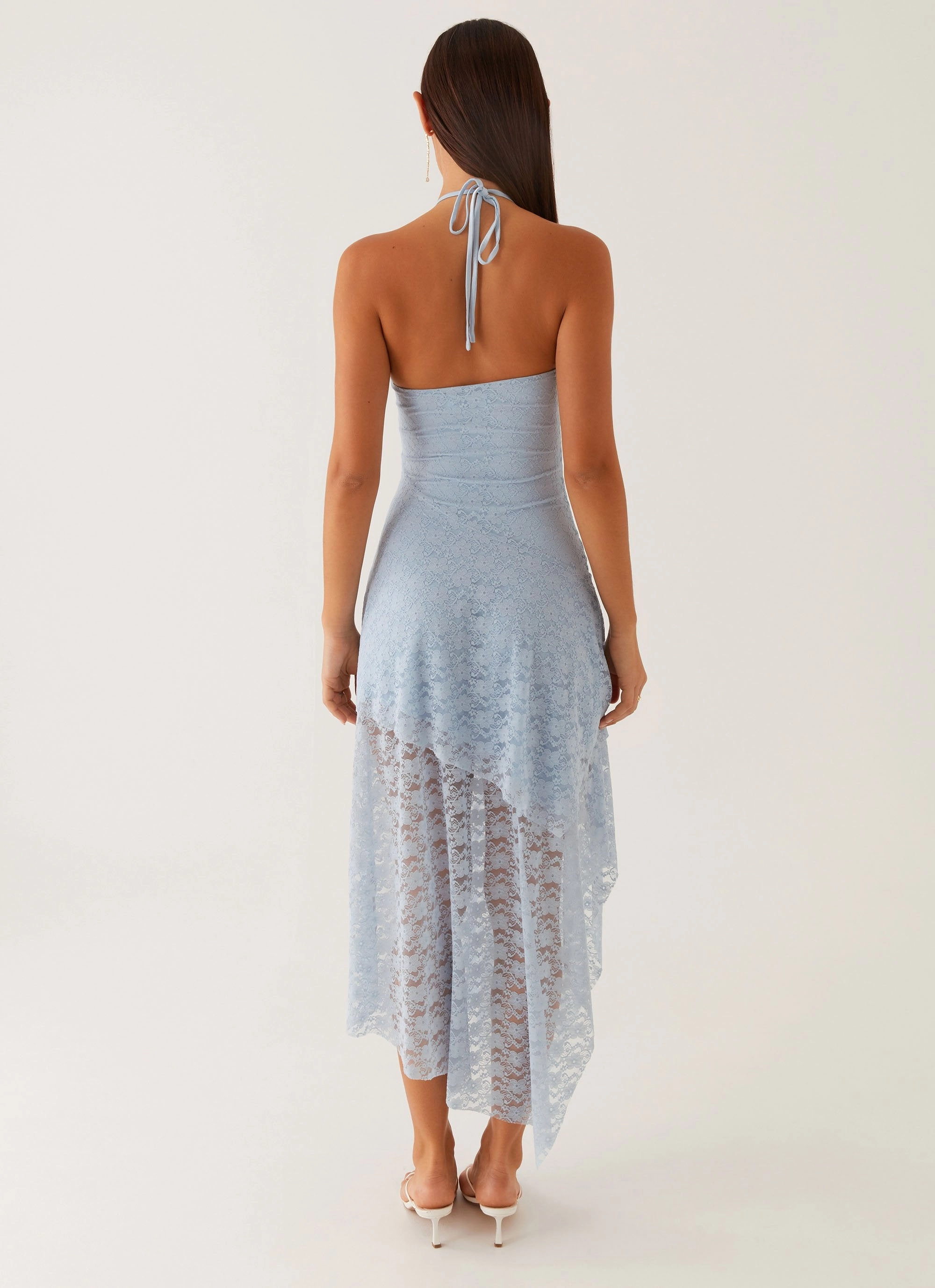 Lyndal Lace Midi Dress - Blue Morning Wear