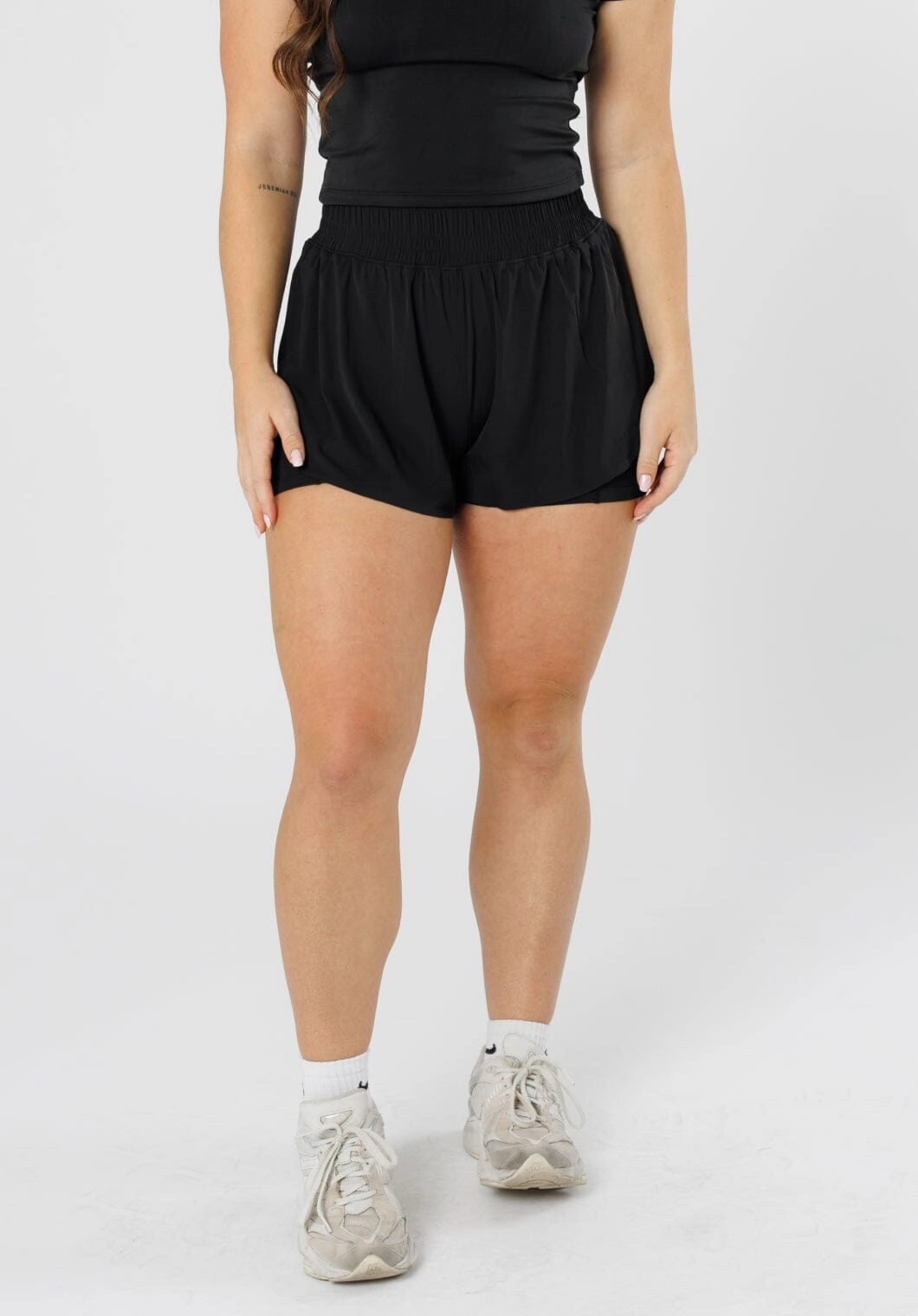 FeatherKnit? Momentum Trackshort Black Quick Dry Fit