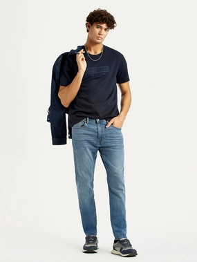 Trendy Fit Men's 512 Blue Slim Tapered Fit Mid Rise Selvedge Jeans