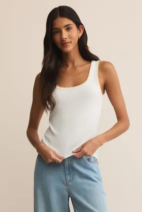 Jaidynn Rib Tank | White Cozy Fit Relaxed Wearable Stylish and Fun