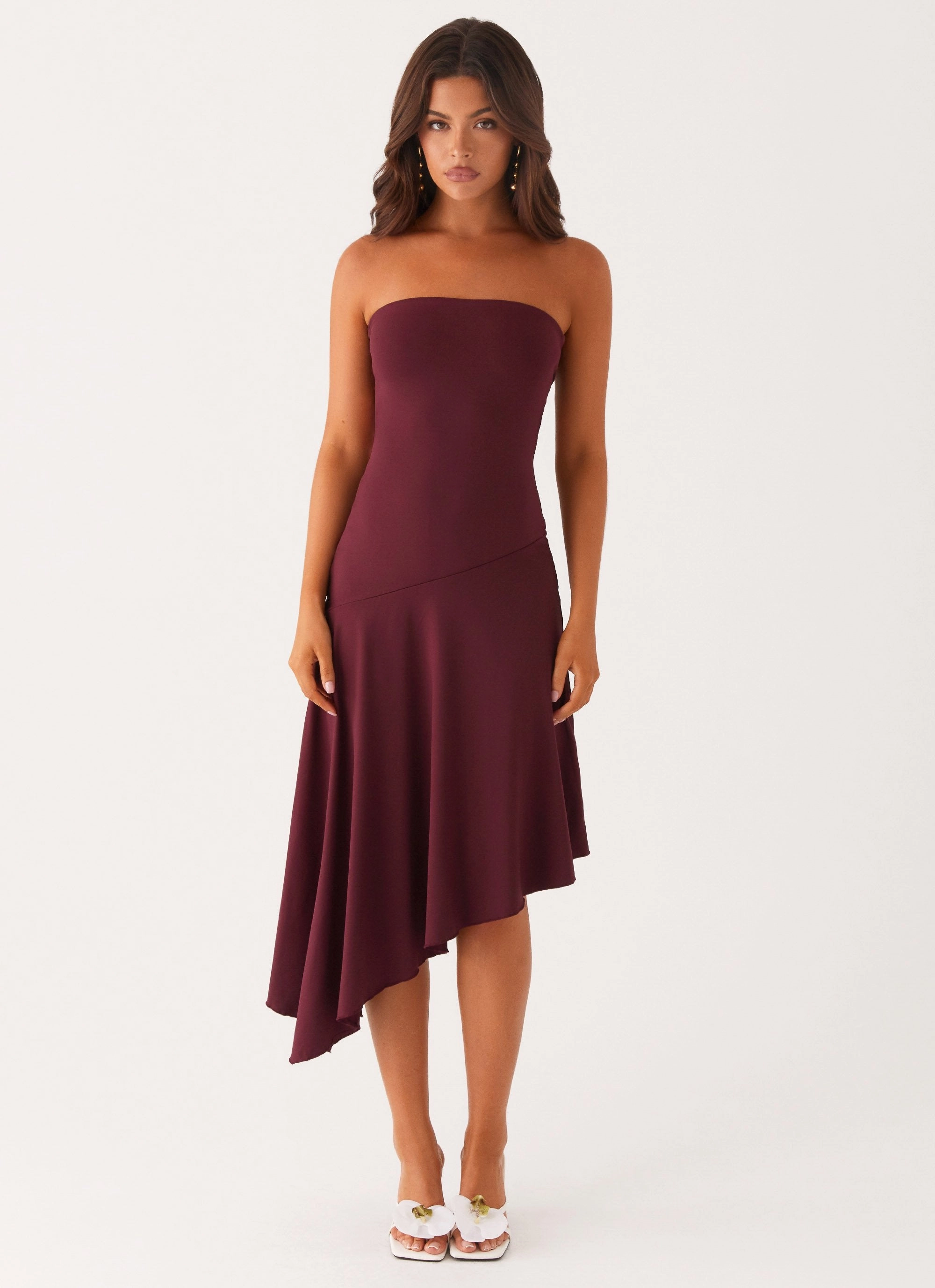 Juliana Midi Dress - Mulberry Subtle Detail Light Touch