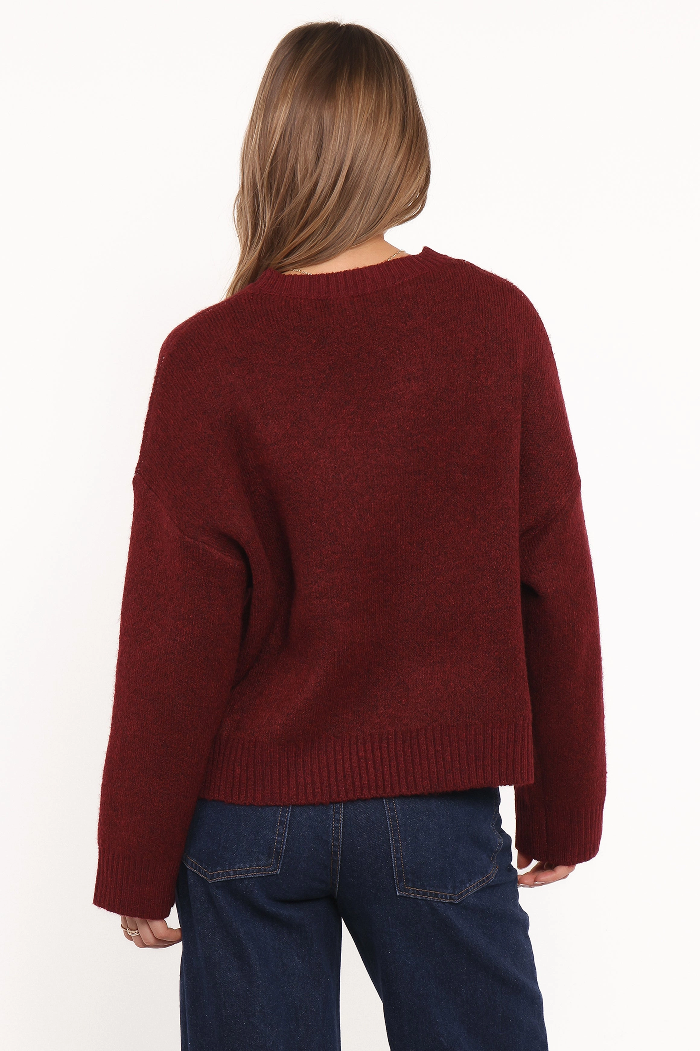 Kaori Bow Sweater - Burgundy Daily Favorite