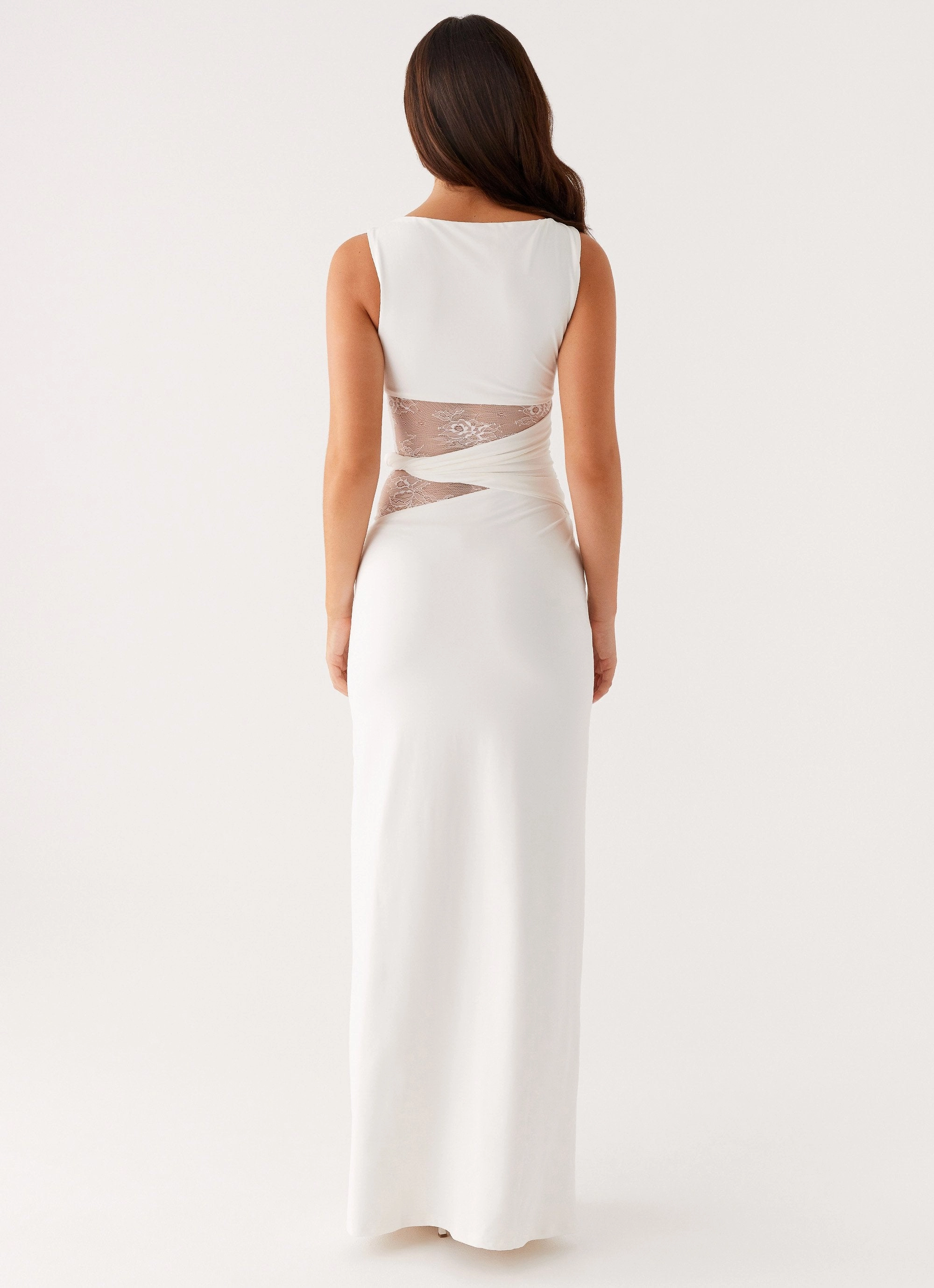 Karma Maxi Dress - White Elegant Motion Minimal Core