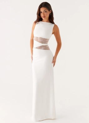 Karma Maxi Dress - White Casual Vibes Relax Mode