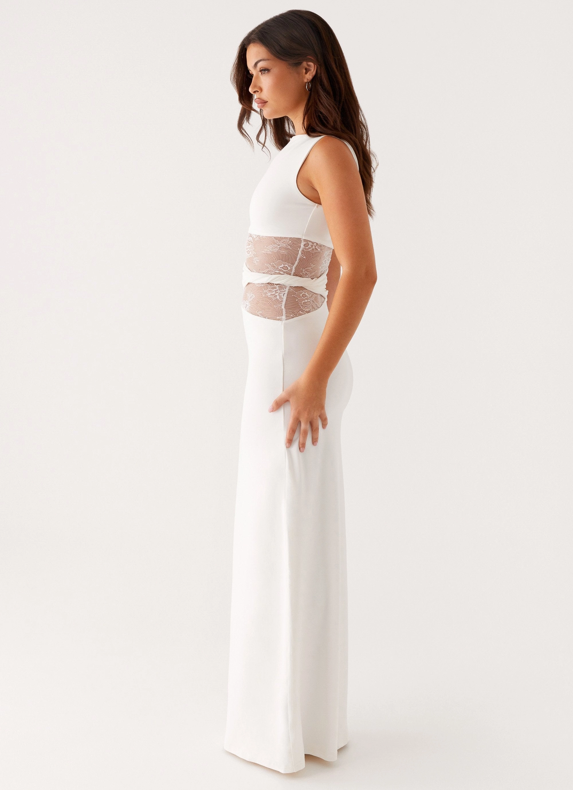 Karma Maxi Dress - White Wrap Charm Ethically-Made