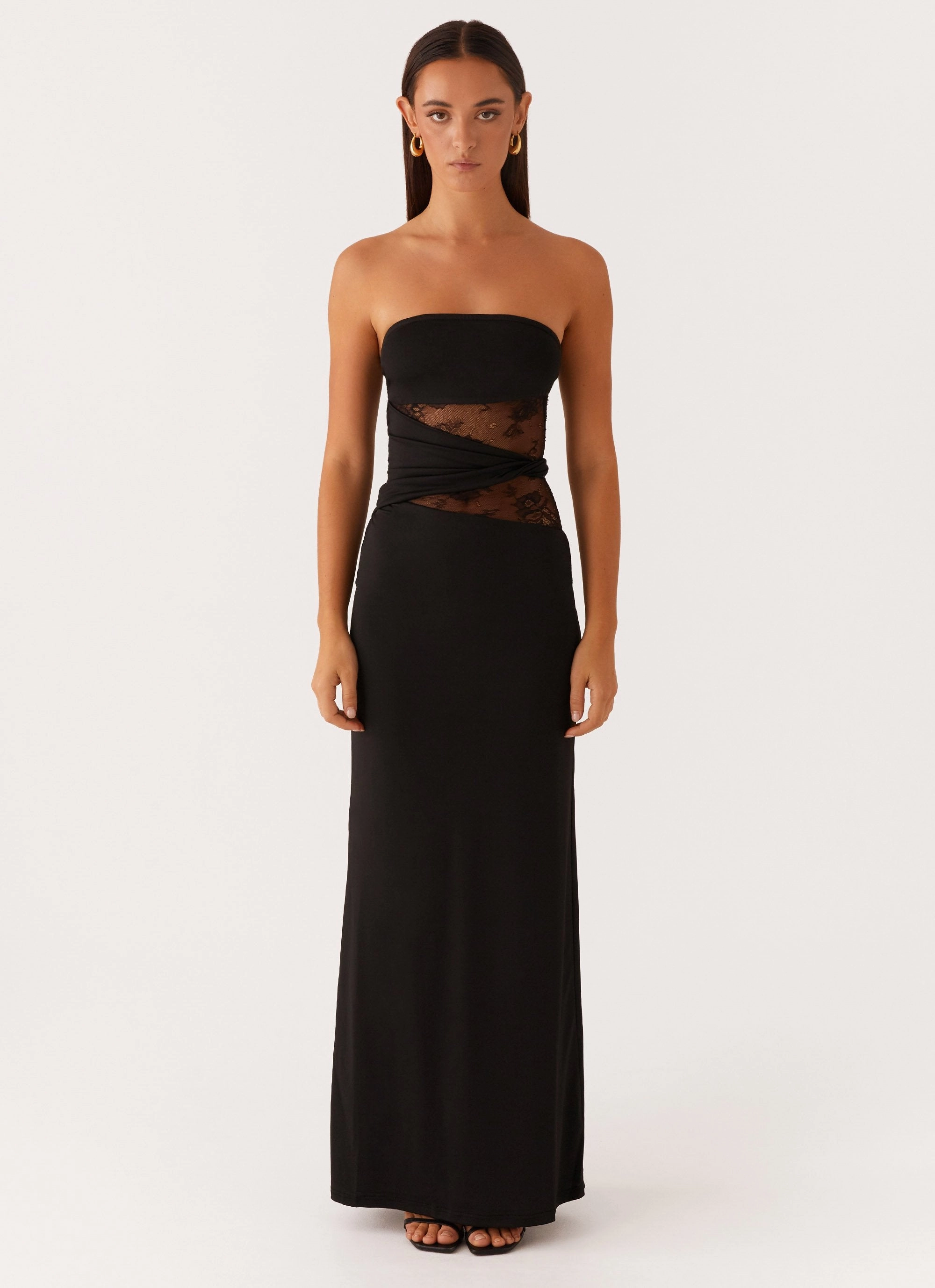 Clean Base Karma Strapless Maxi Dress - Black