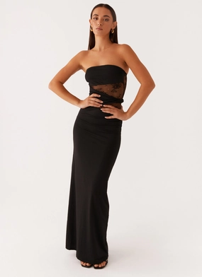 Smart touch Polished Tailoring Karma Strapless Maxi Dress - Black