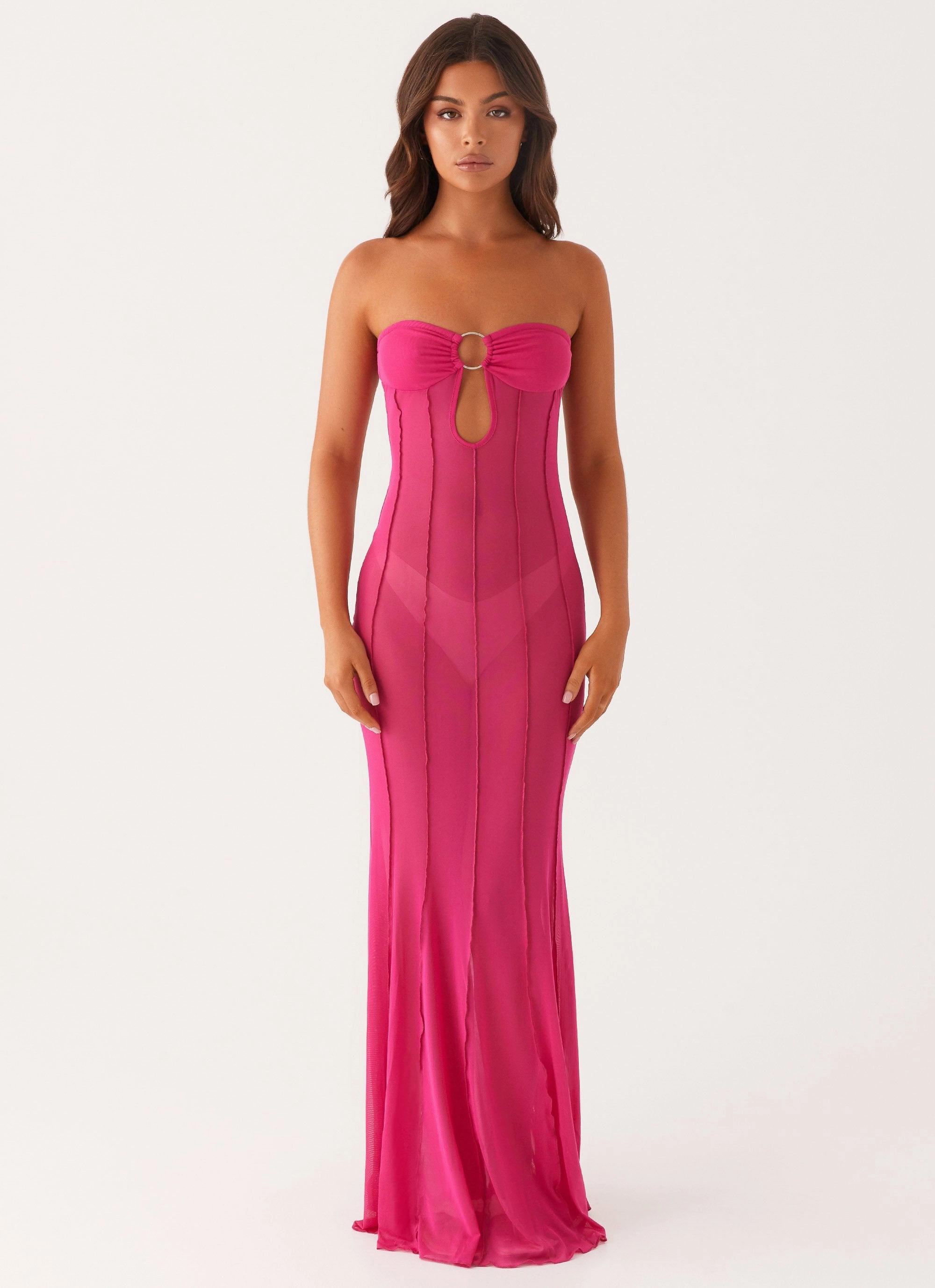 Kennedy Maxi Dress - Fuchsia All Gender Fit NonIrritatingLining