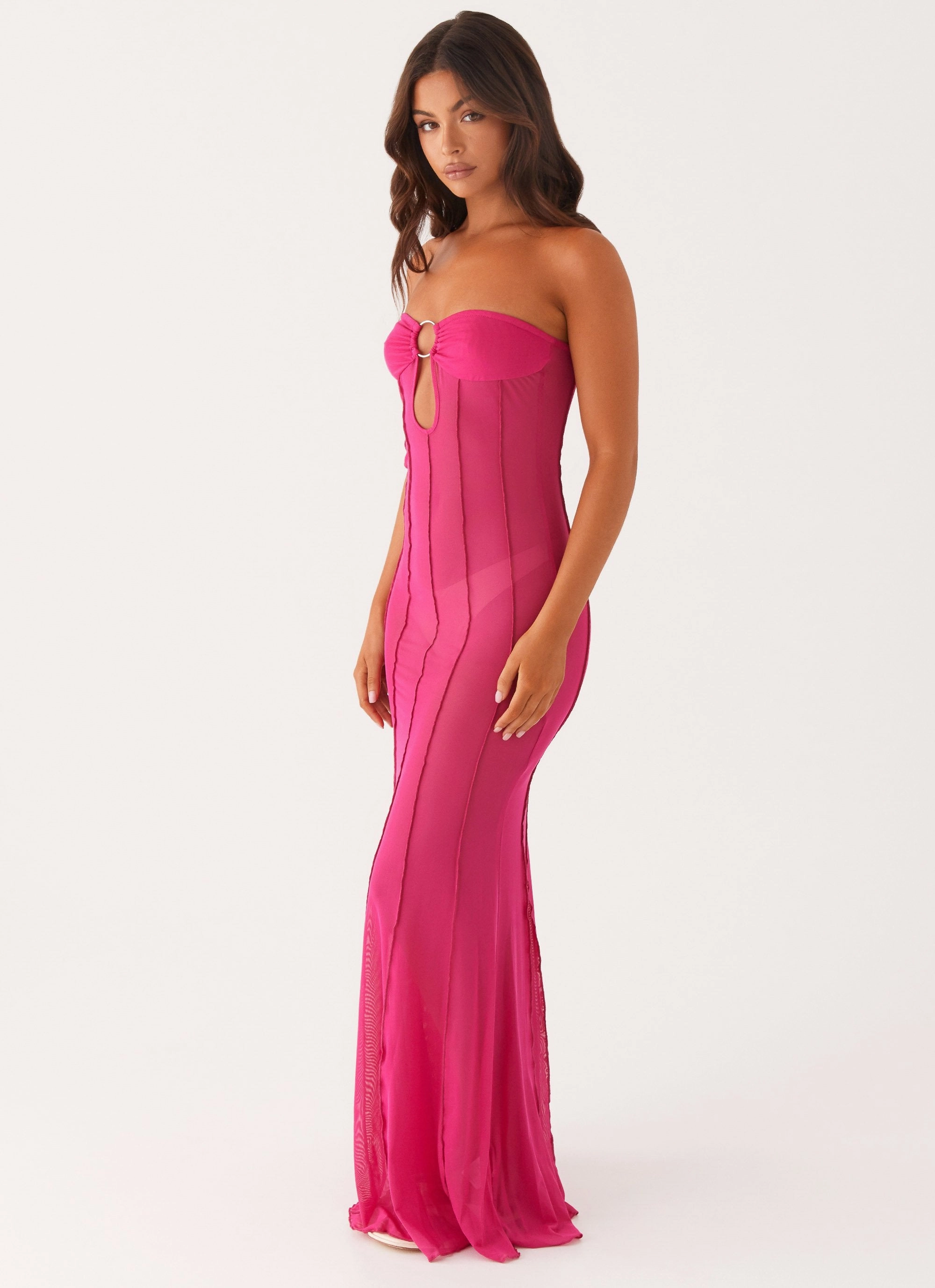 Relaxed Waistband Kennedy Maxi Dress - Fuchsia