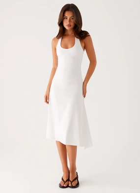 Klyne Midi Dress - Ivory Smooth-Lining Pure Piece