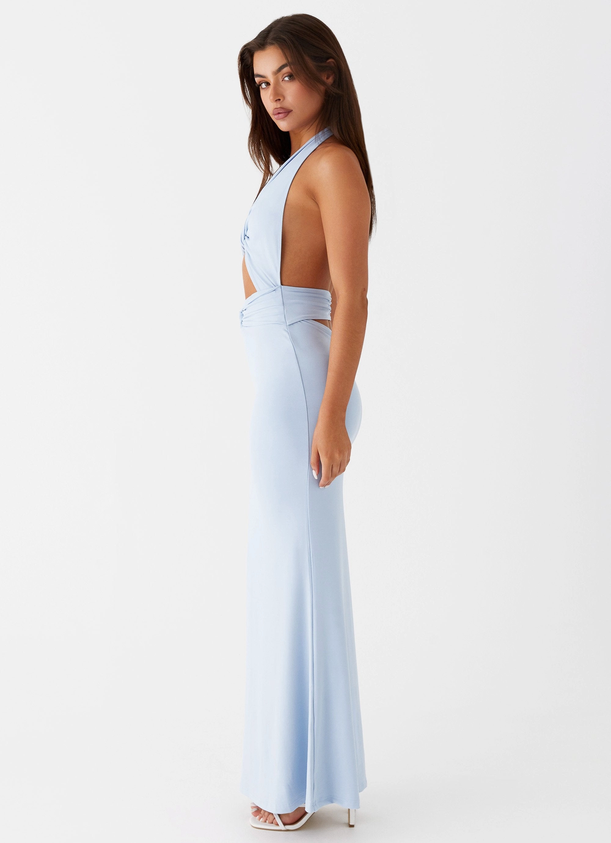 Carolina Twist Maxi Dress - Blue Editor??s-Pick Calm Beauty