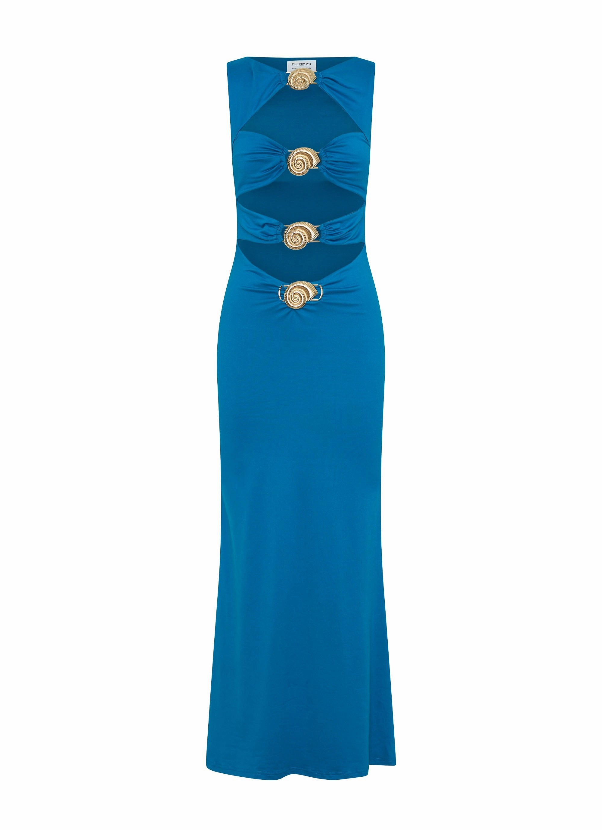 Balanced Lines Lagoon Cut Out Maxi Dress - Royal Blue