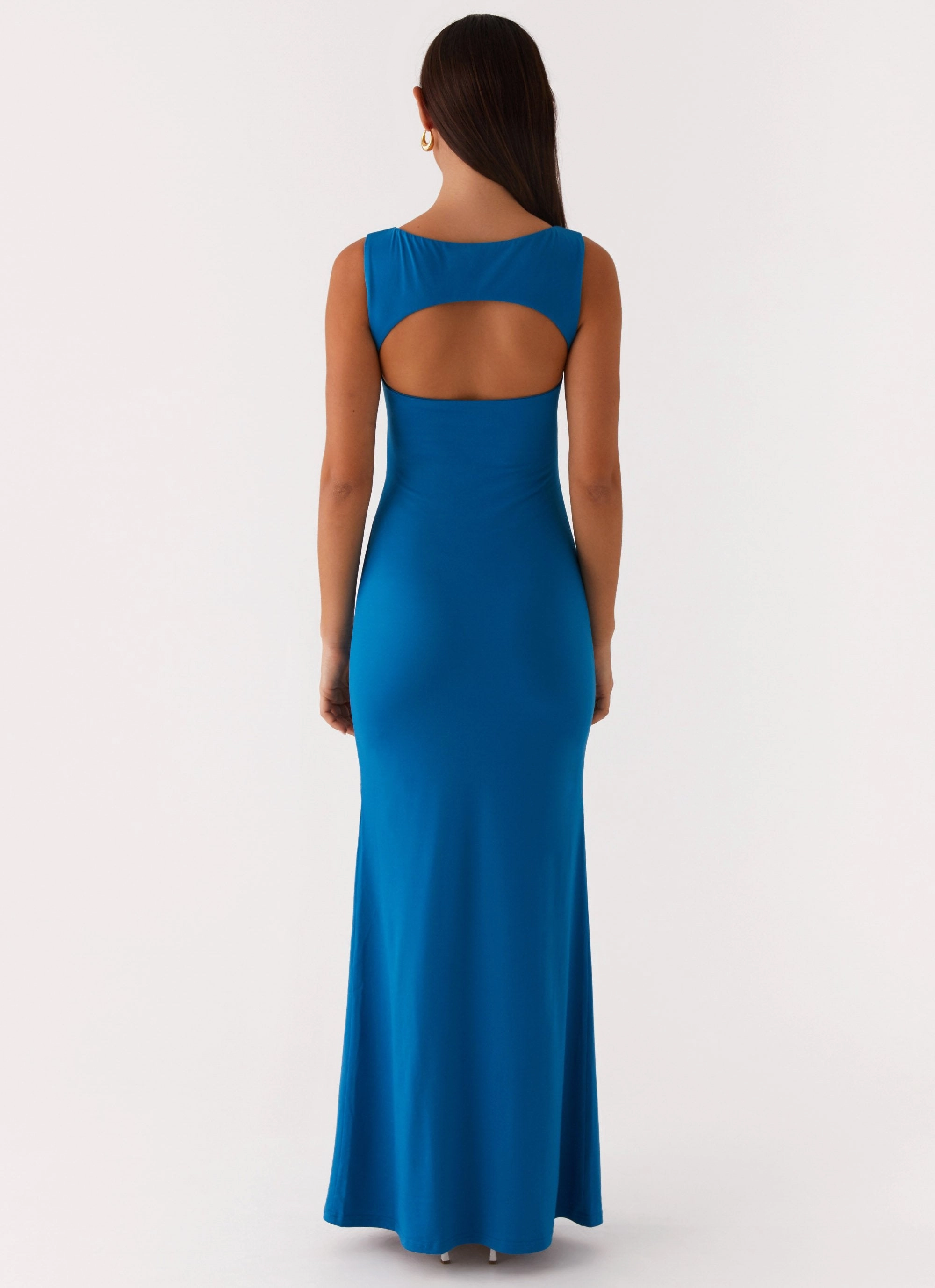 Easy to Wear Lagoon Cut Out Maxi Dress - Royal Blue