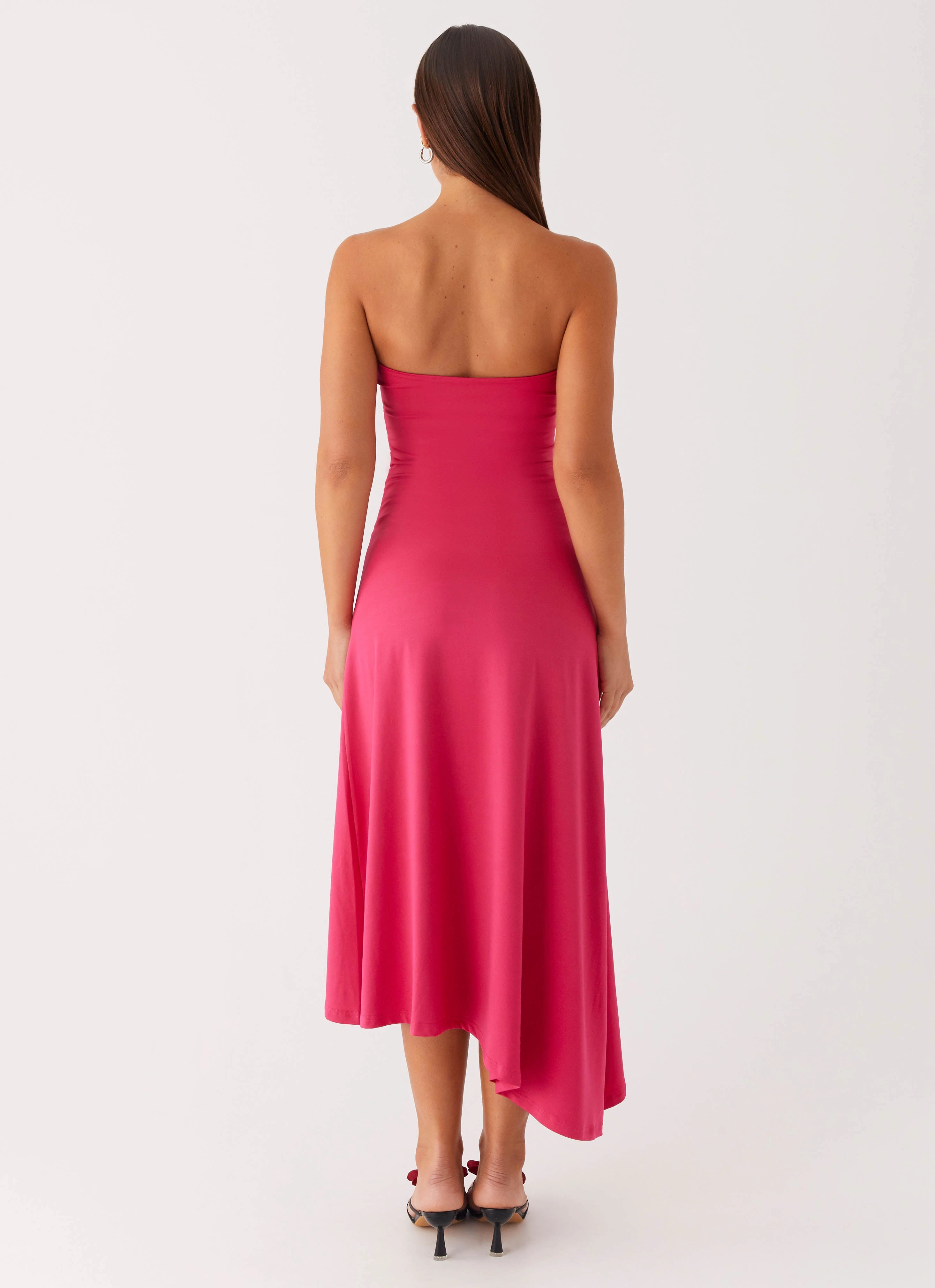 Laoise Midi Dress - Hot Pink Smooth Blend Airy Feel