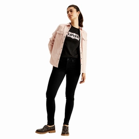 Women's 711 Black Skinny Fit Mid Rise Jeans Comfy Design