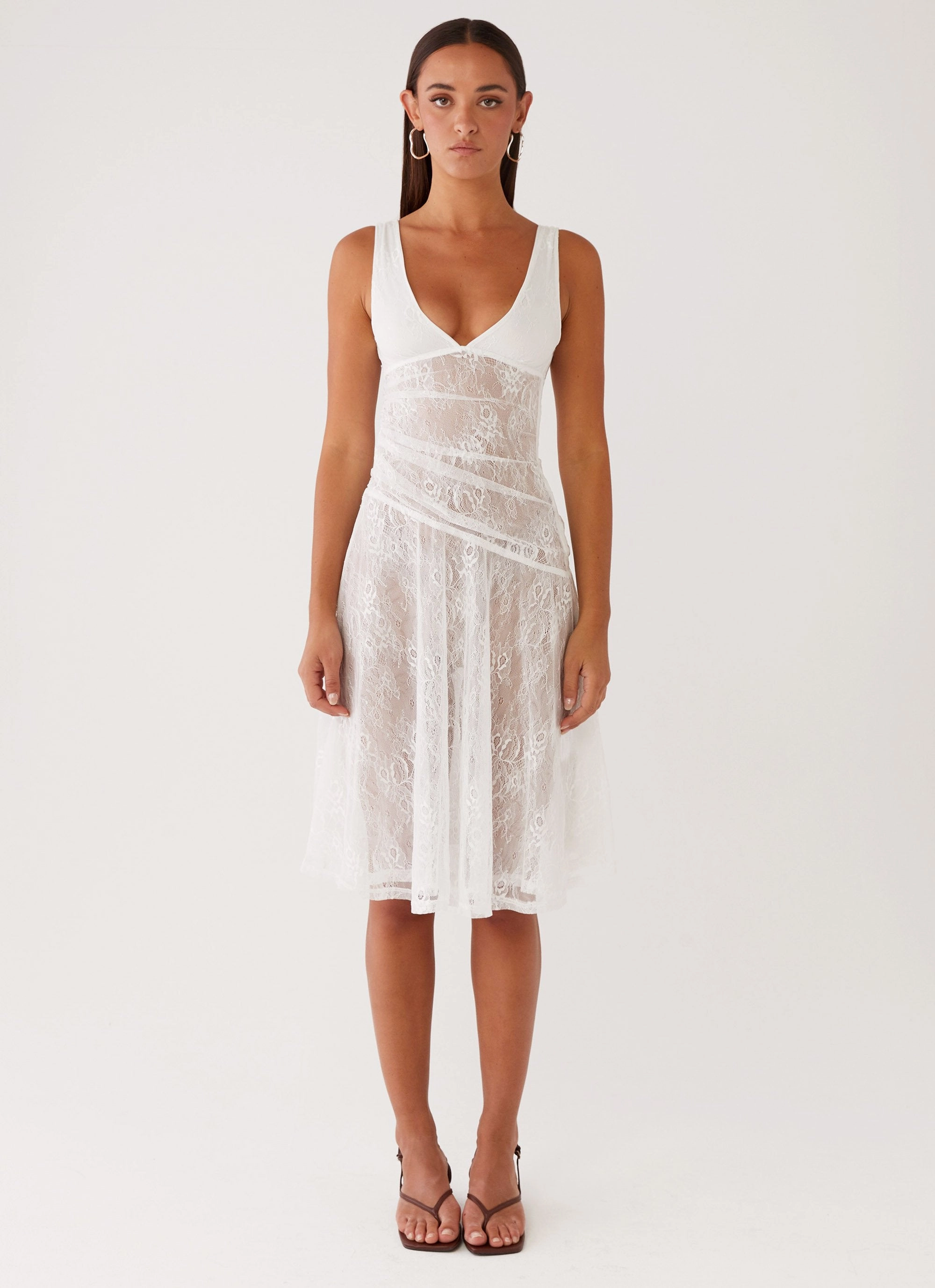 Remember Me Lace Midi Dress - White Sophisticated and Relaxed All Moments
