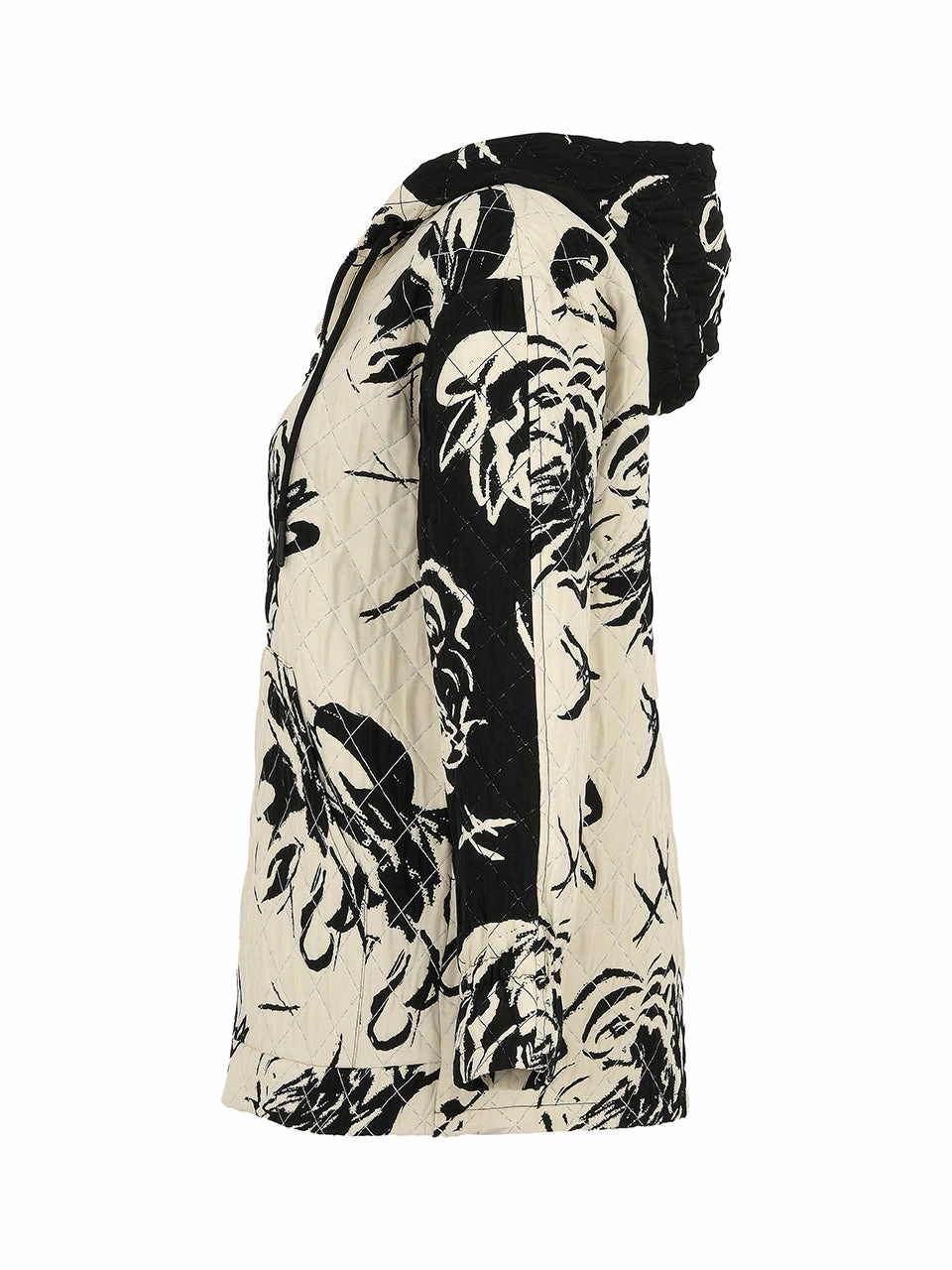 Ever Sassy - 14653 Yin and Yan Quilted Hooded Jacket Changeable Style Eco Friendly Textile