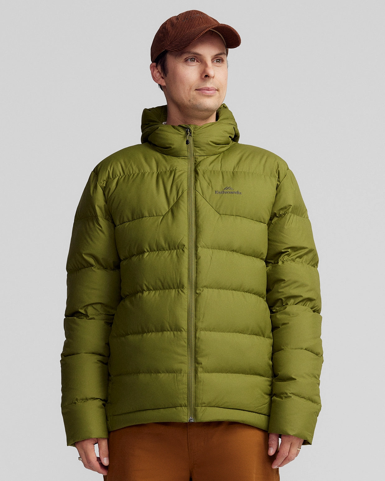 Men's Epiq Hooded Down Jacket v2 - Dark Fern Sleek Outer Lightweight Fabric