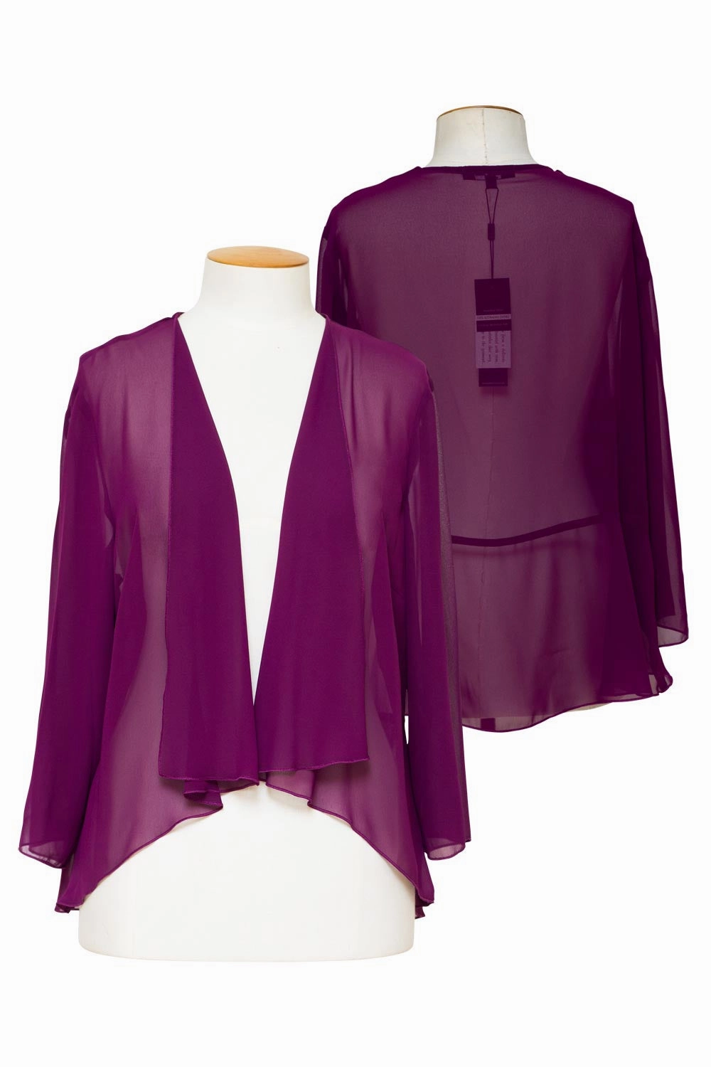 Stowable Hood All Day Layering Layla Jones / Jesse Harper LJ0212/JH0244 - Calvin Klein Chiffon Jacket with peplum