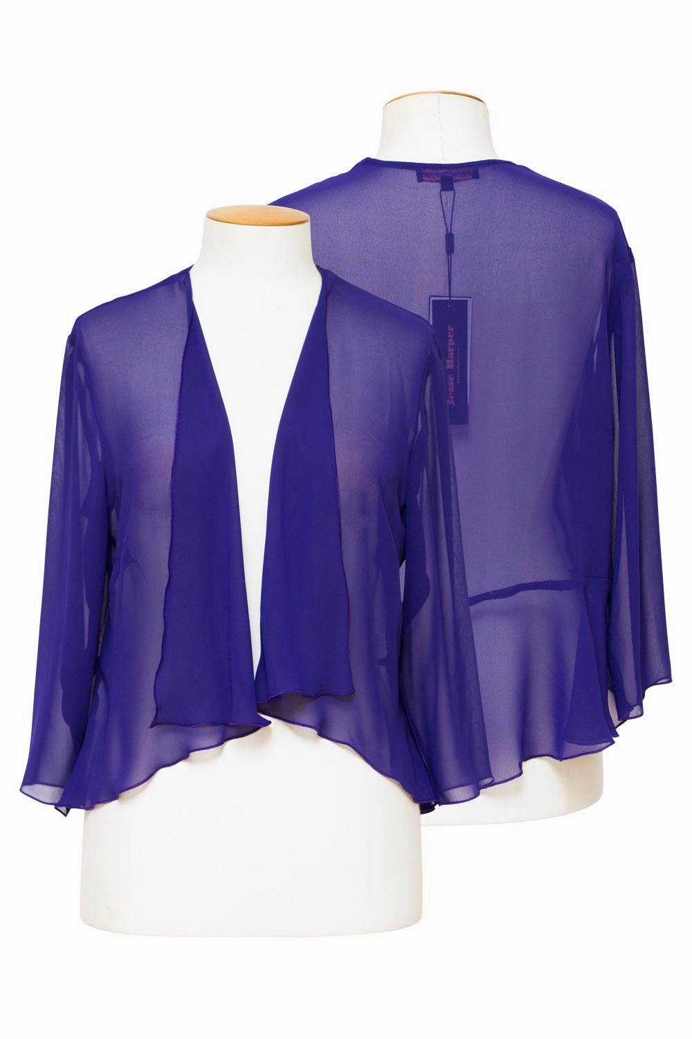 Stretch Comfort Fit Zipper Guard Weatherproofing Layla Jones / Jesse Harper LJ0212/JH0244 - Calvin Klein Chiffon Jacket with peplum