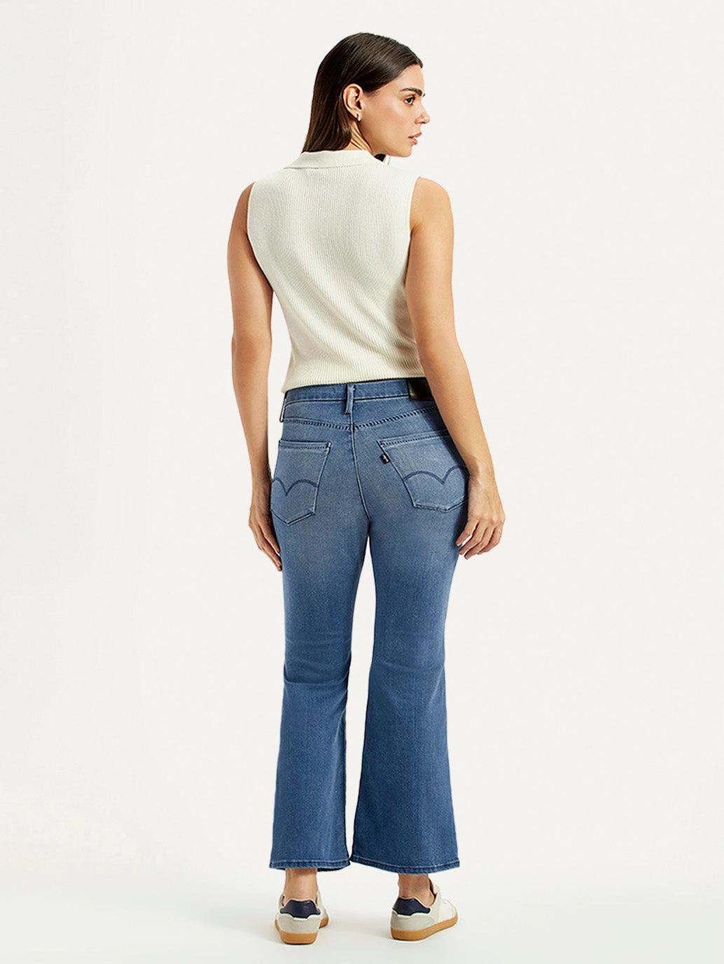 Minimal Edge Women's Redloop 726 Blue Flared Fit Mid Rise Jeans