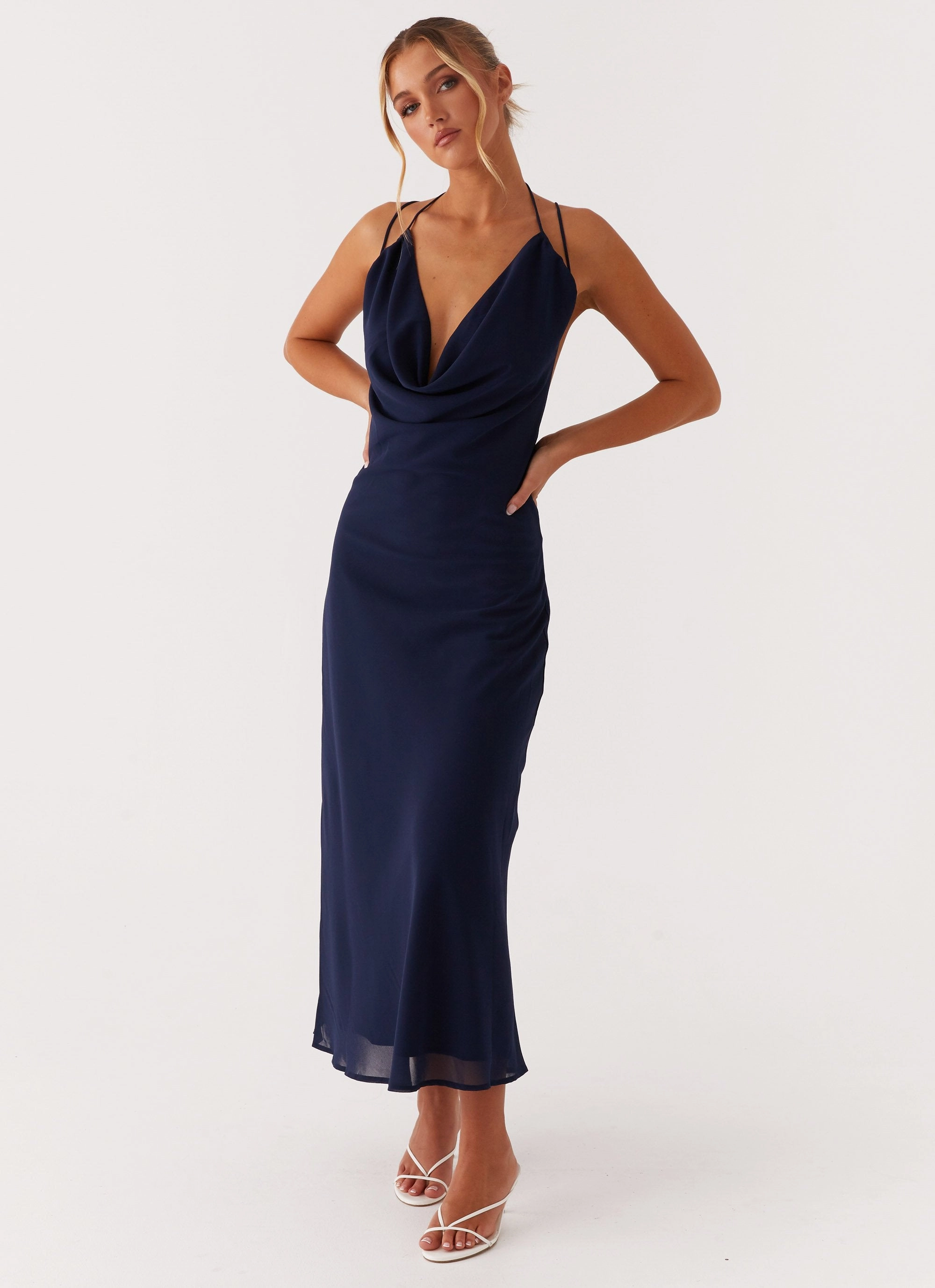 Clover Club Maxi Dress - Navy Classic Move