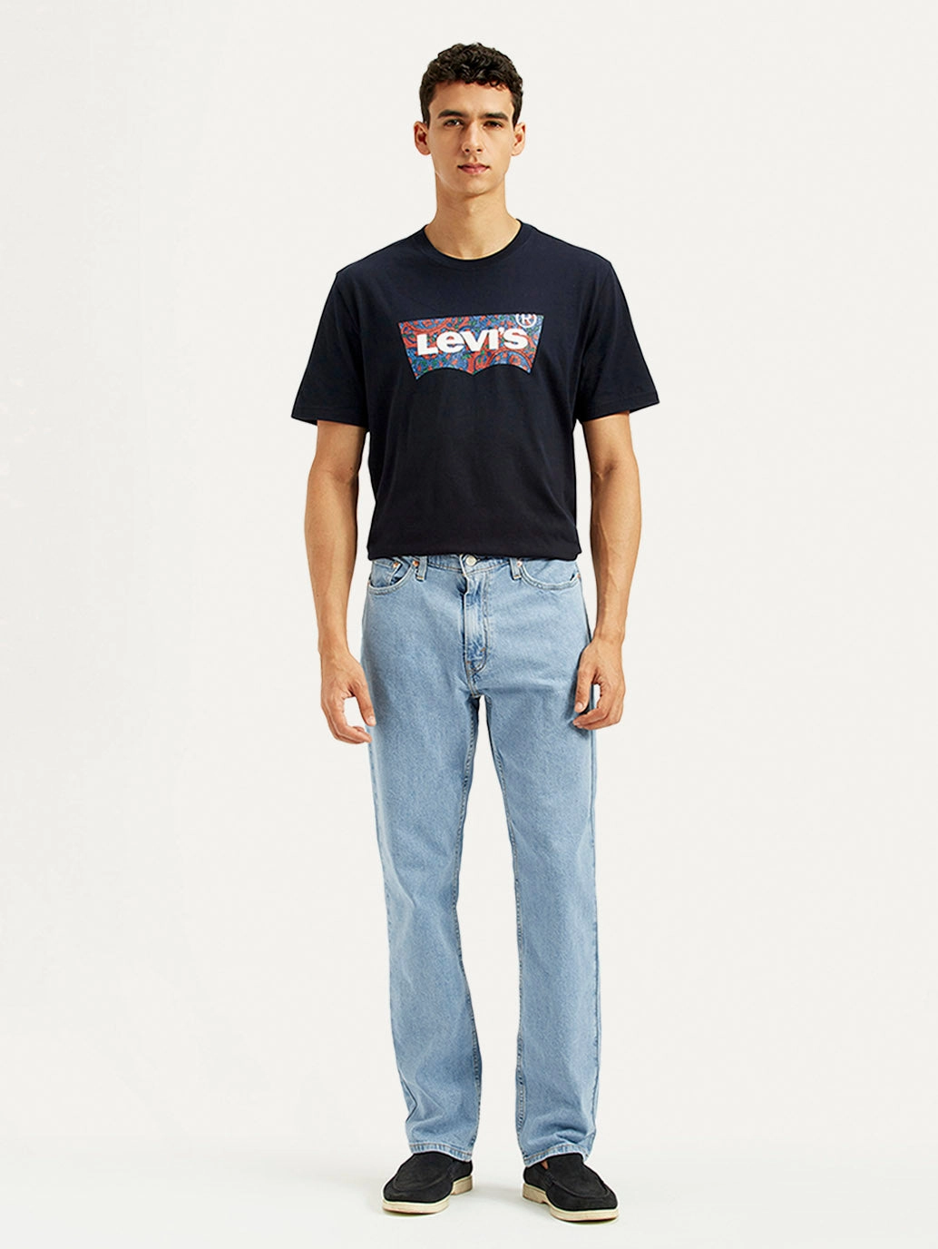 Men's 541 Light Blue Athletic Tapered Fit Mid Rise Jeans Smooth Feel Urban Look