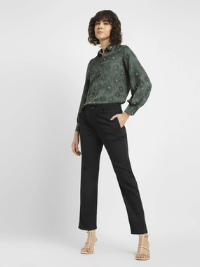 Anytime Wear Style Simplicity Women's Redloop Black Wedgie Straight Fit Mid Rise Jeans