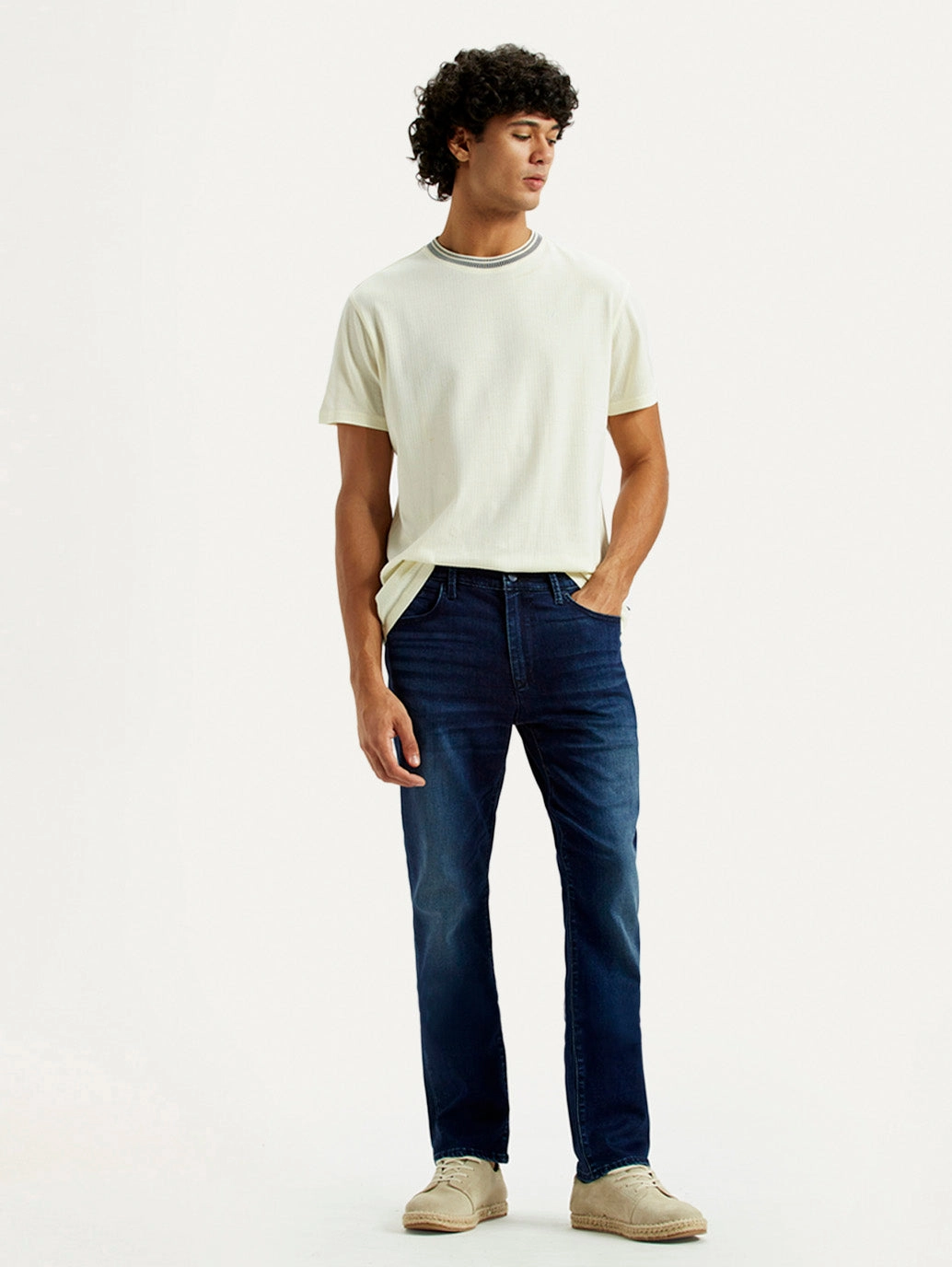 Universal Style Men's Redloop 511 Dark Indigo Slim Fit Mid Rise Jeans