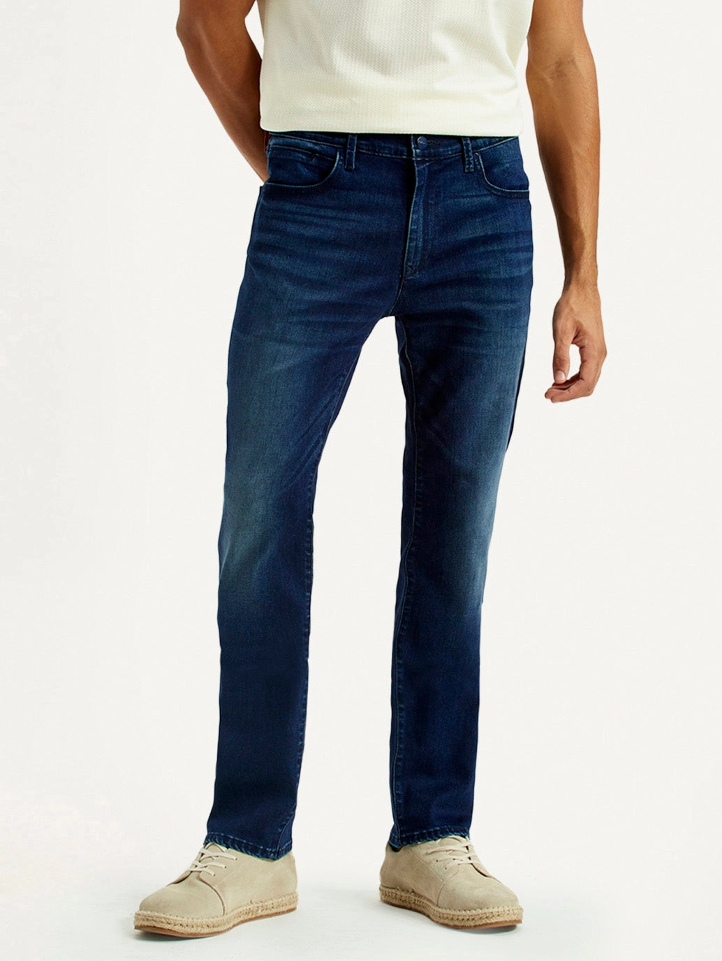 Men's Redloop 511 Dark Indigo Slim Fit Mid Rise Jeans Clean Lines