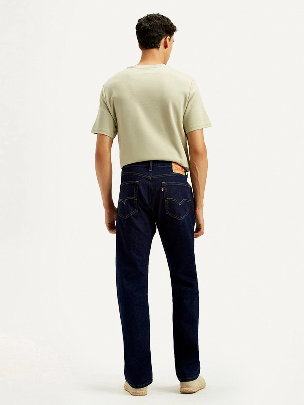 Go-To Style Casual Classic Men's 505 Navy Blue Straight Fit Mid Rise Jeans