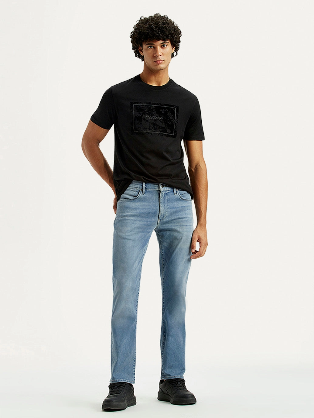 Subtle design Men's Redloop 511 Dark Indigo Slim Fit Mid Rise Jeans