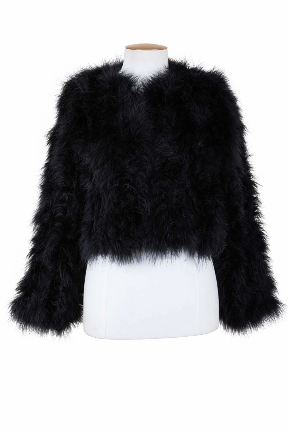 Ergonomic Cut Birds of a Feather - BOAF60 Milly Crop Feather Jacket