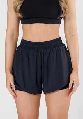 Flexible Gusset Fitness Friendly LiteSpeed? Fast Track Short Black