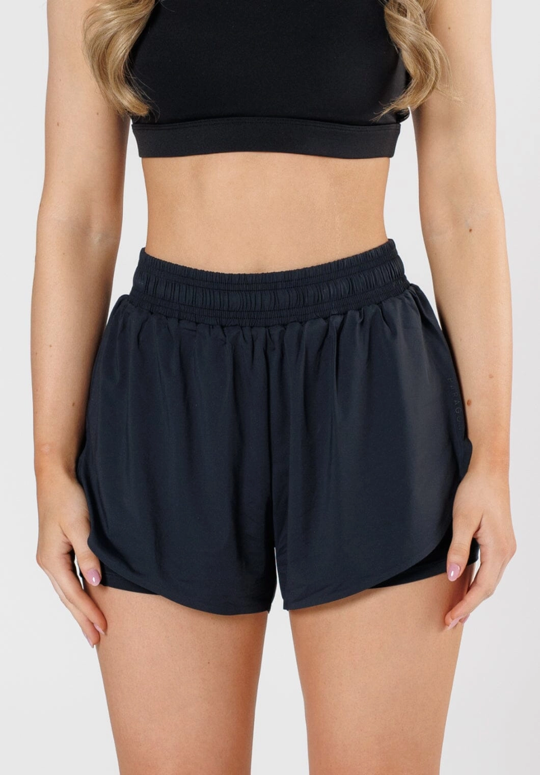 Flexible Gusset Fitness Friendly LiteSpeed? Fast Track Short Black