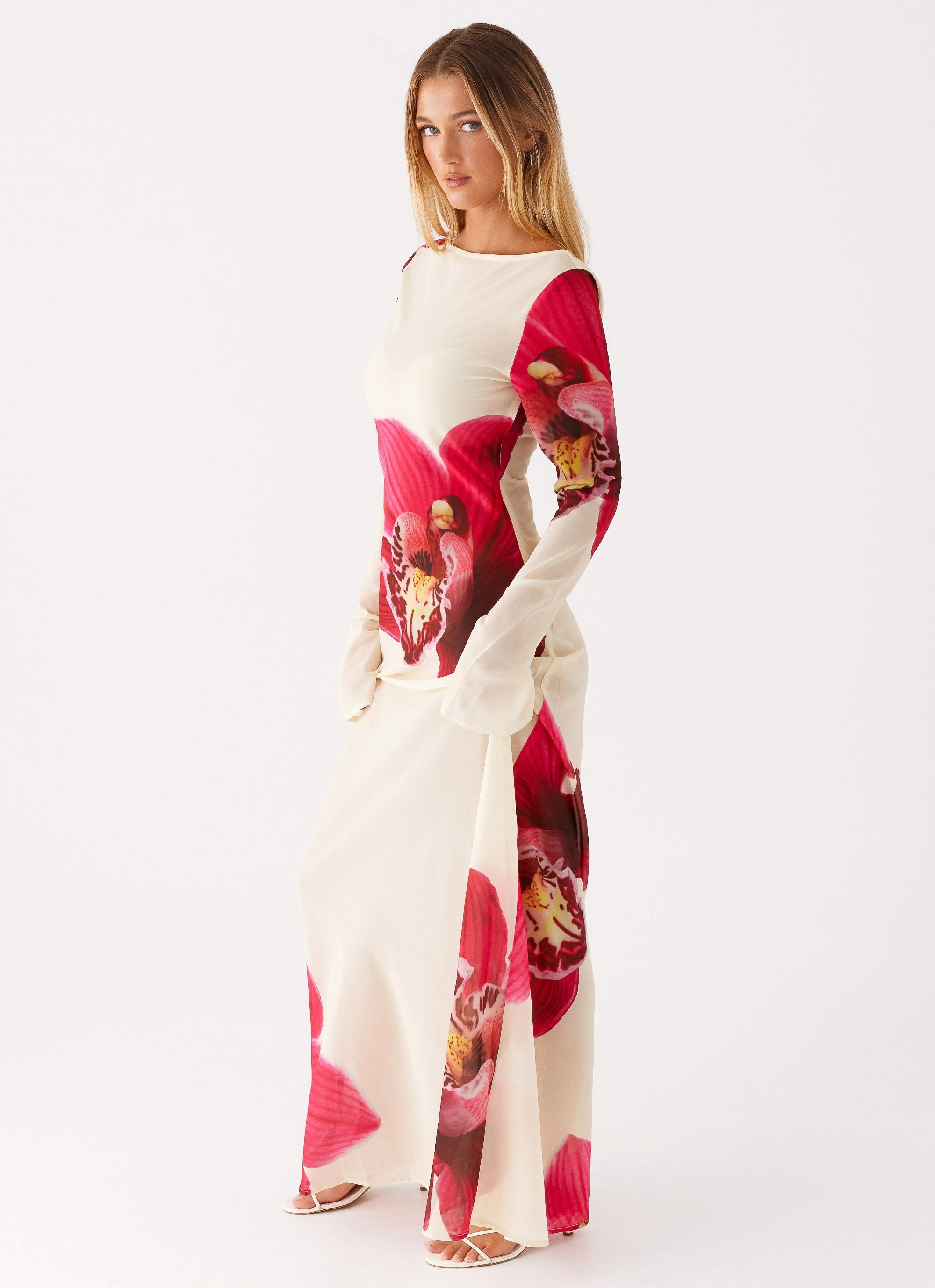 Jewel-Tone Lorde Maxi Dress - Orchid Yellow