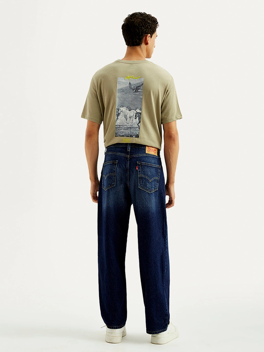 Men's 578 Dark Blue Baggy Fit Mid Rise Jeans Date Night Summer Vibes Morning Stroll Sustainable Classic