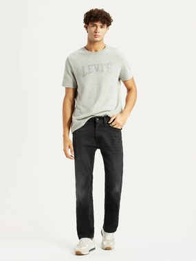 Effortless Waist Men's 505 Black Straight Fit Mid Rise Jeans